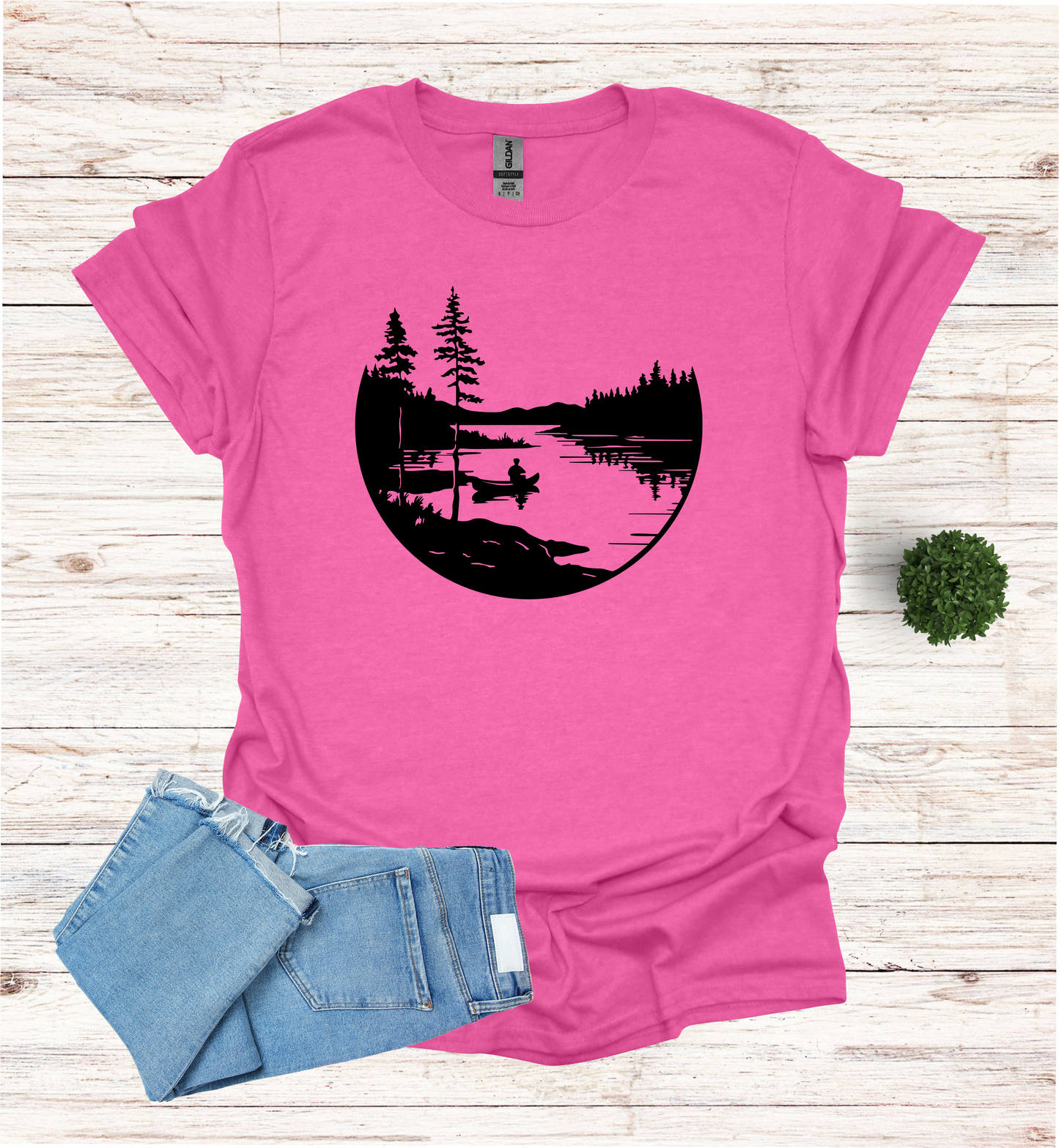 Canoeing Scene in the Wilderness