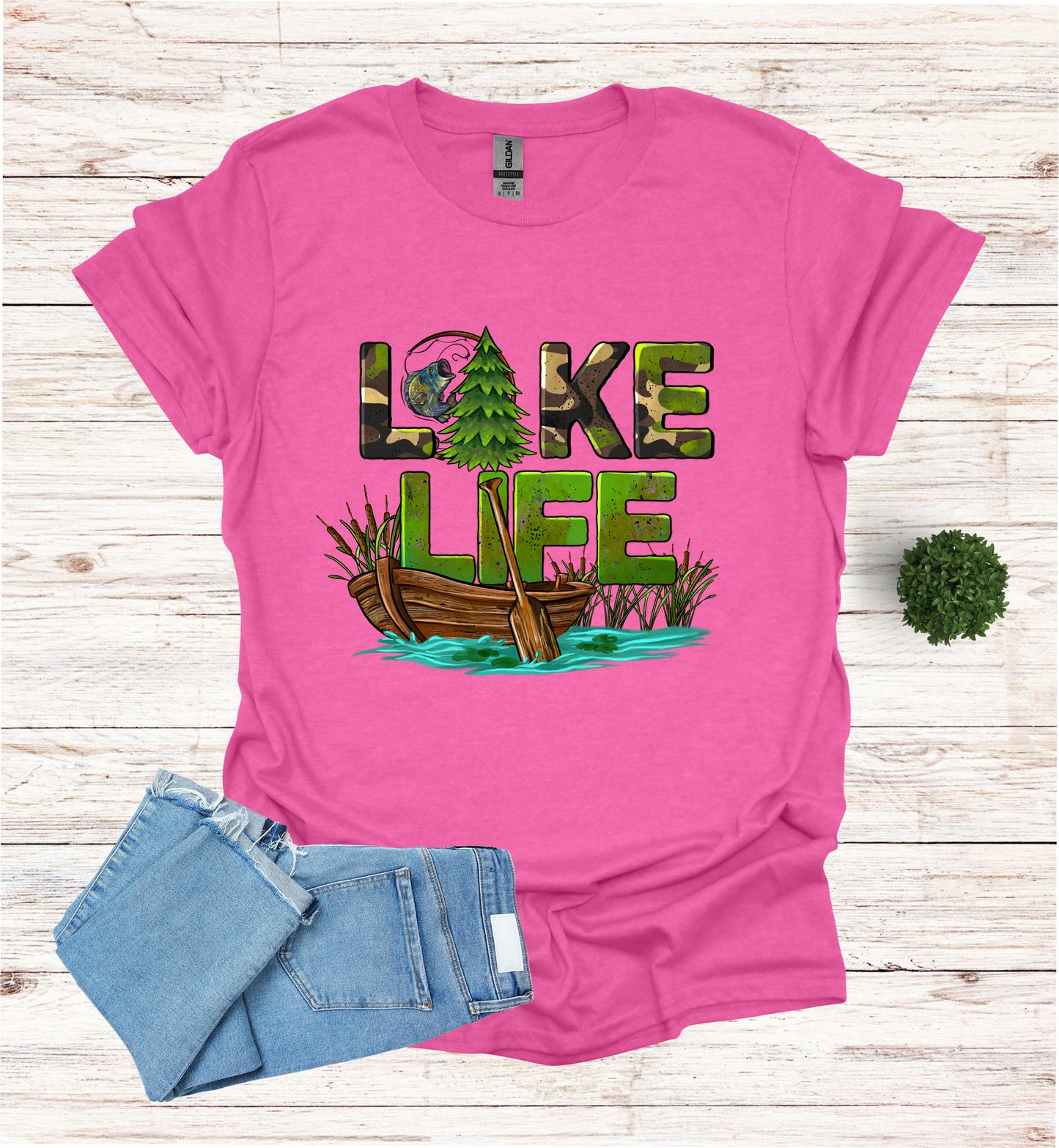 Lake Life with boat and paddle Shirt