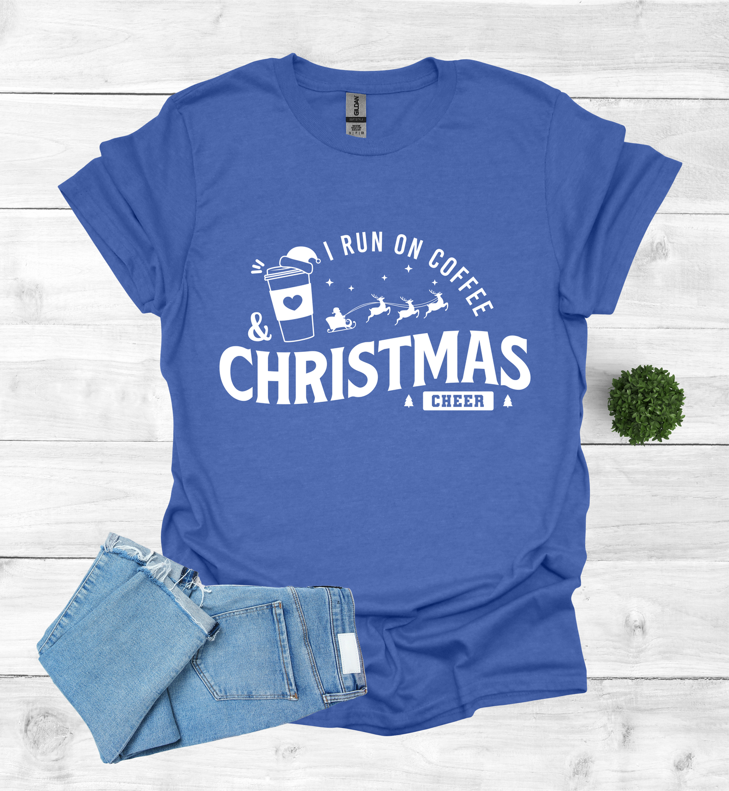 I Run on Coffee and Christmas Cheers Shirt