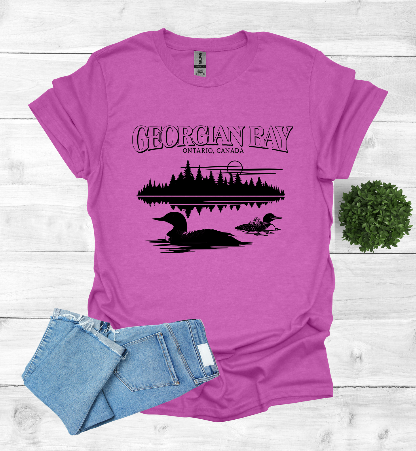 Georgian Bay with Loons T-Shirt