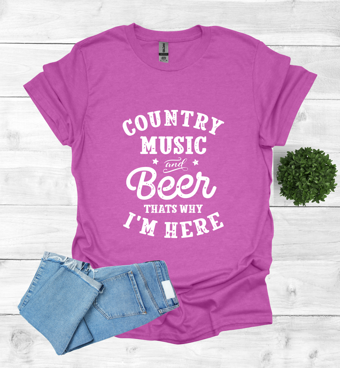 Country Music and Beer That's Why I'm Here T-Shirt