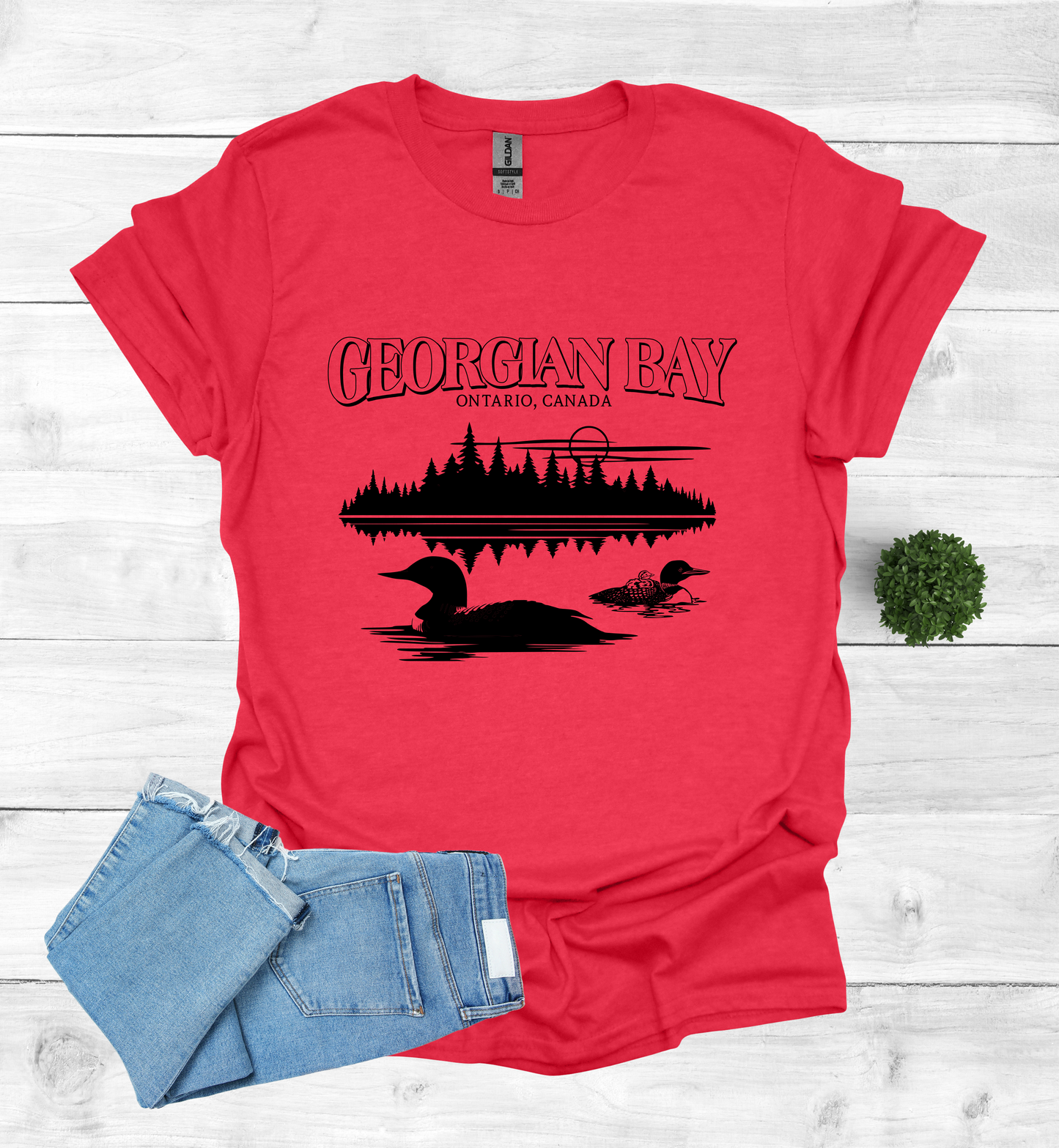 Georgian Bay with Loons T-Shirt