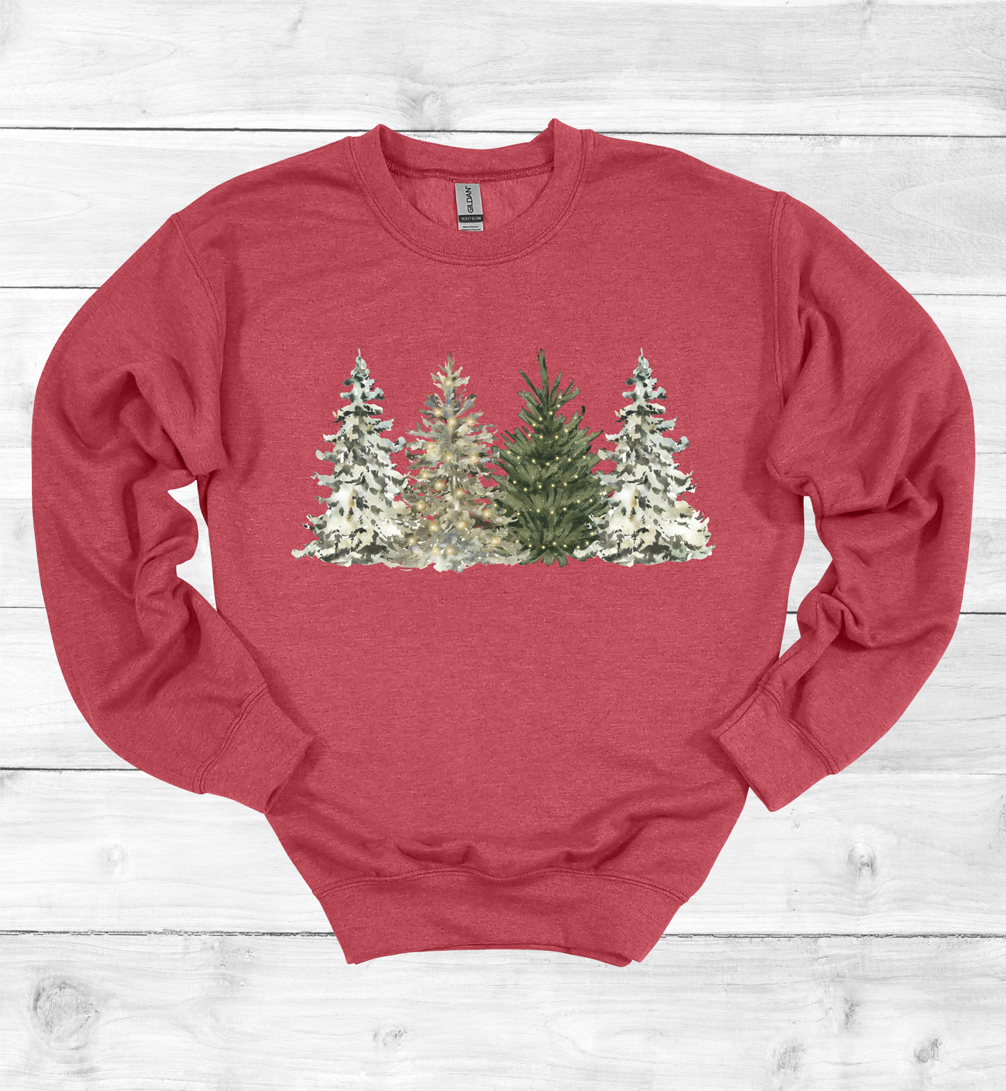 Water Color Christmas Trees Sweatshirt