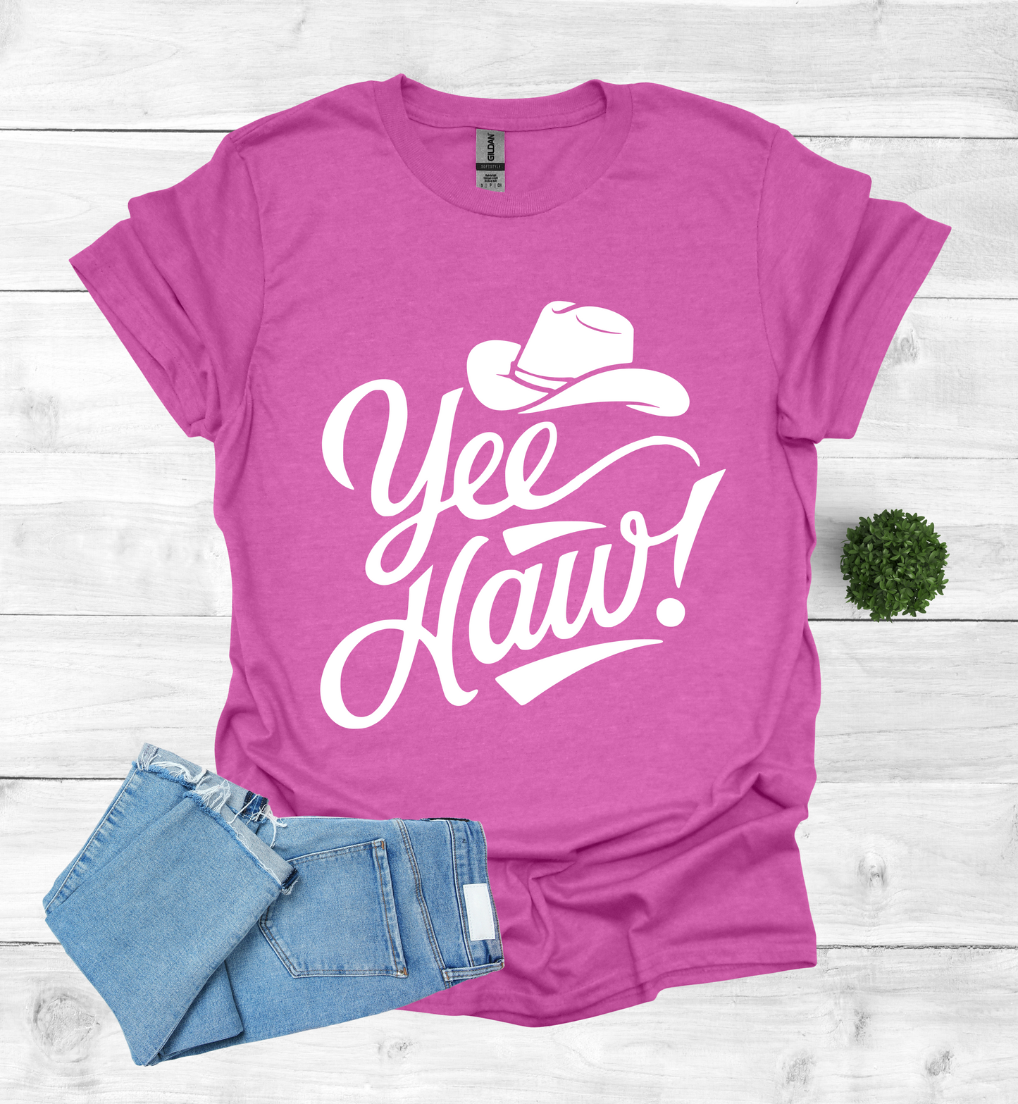 YEE HAW With A Cowboy Hat Shirt