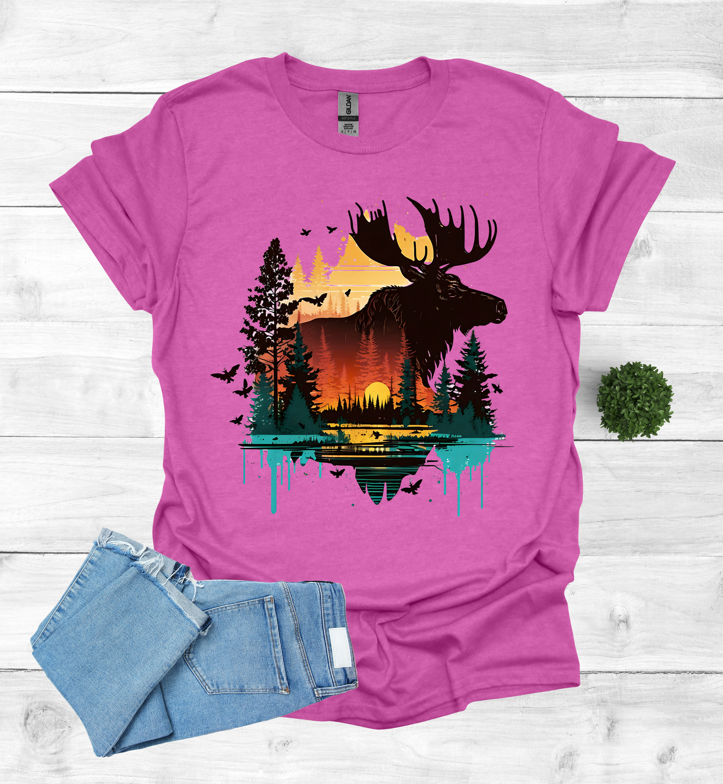 Colorful Moose T-Shirt