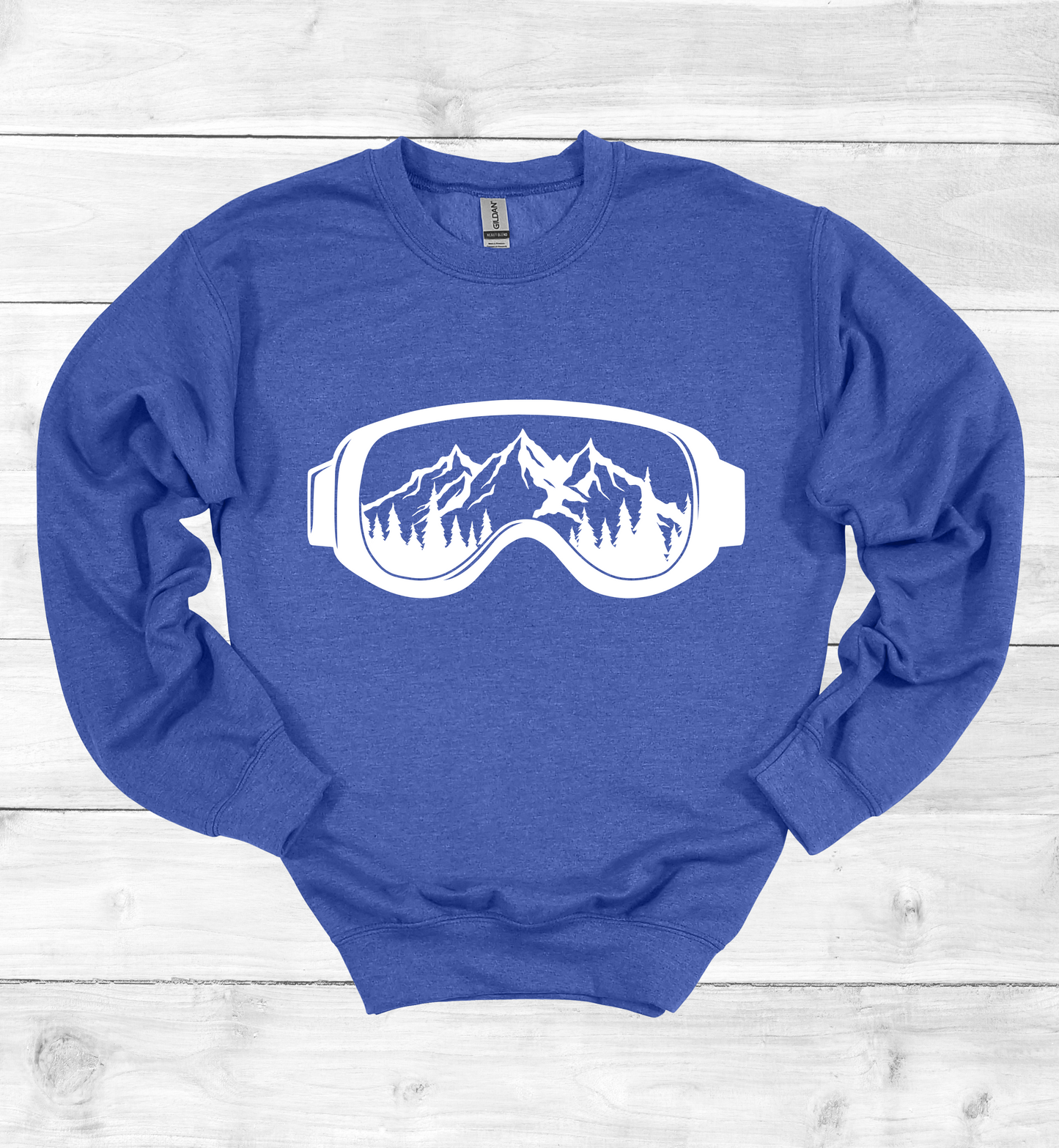 Snow Goggles Mountain Scene Sweatshirt