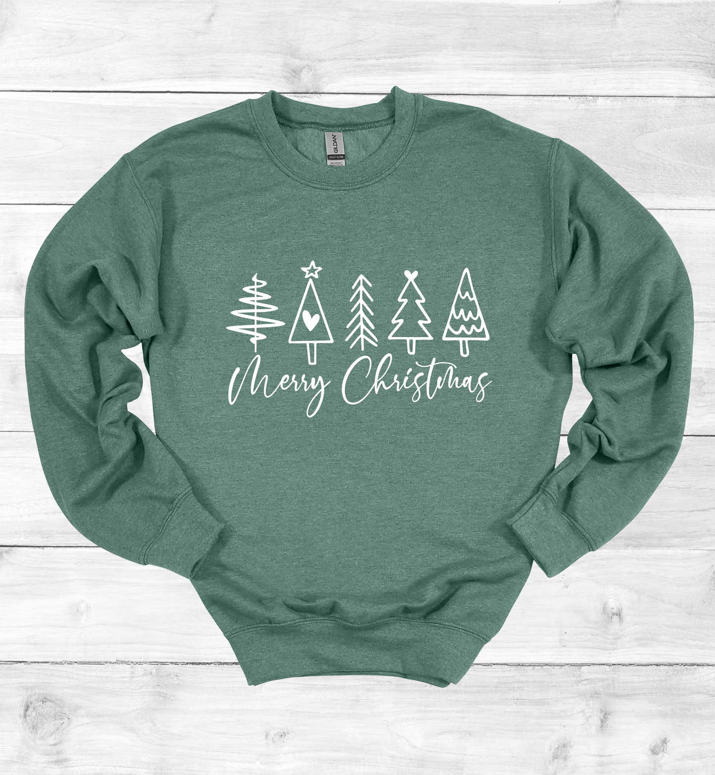 Merry Christmas and Trees Sweatshirt