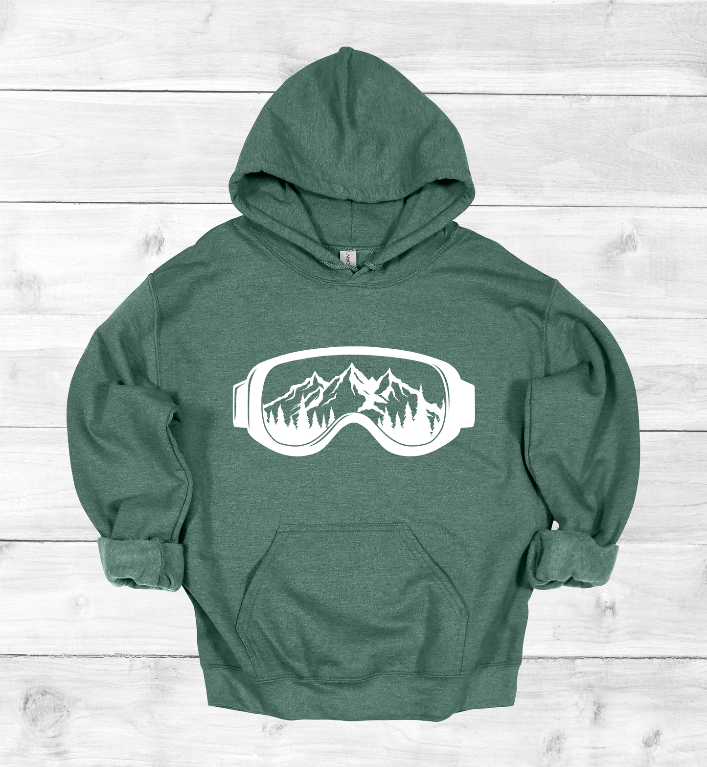 Snow Goggles Mountain Scene Hoodie