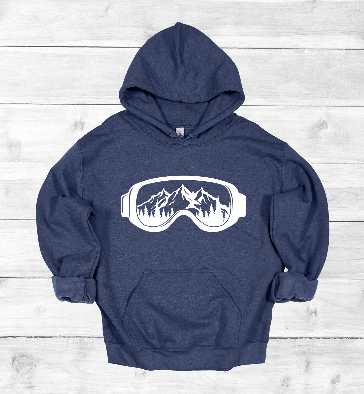 Snow Goggles Mountain Scene Hoodie