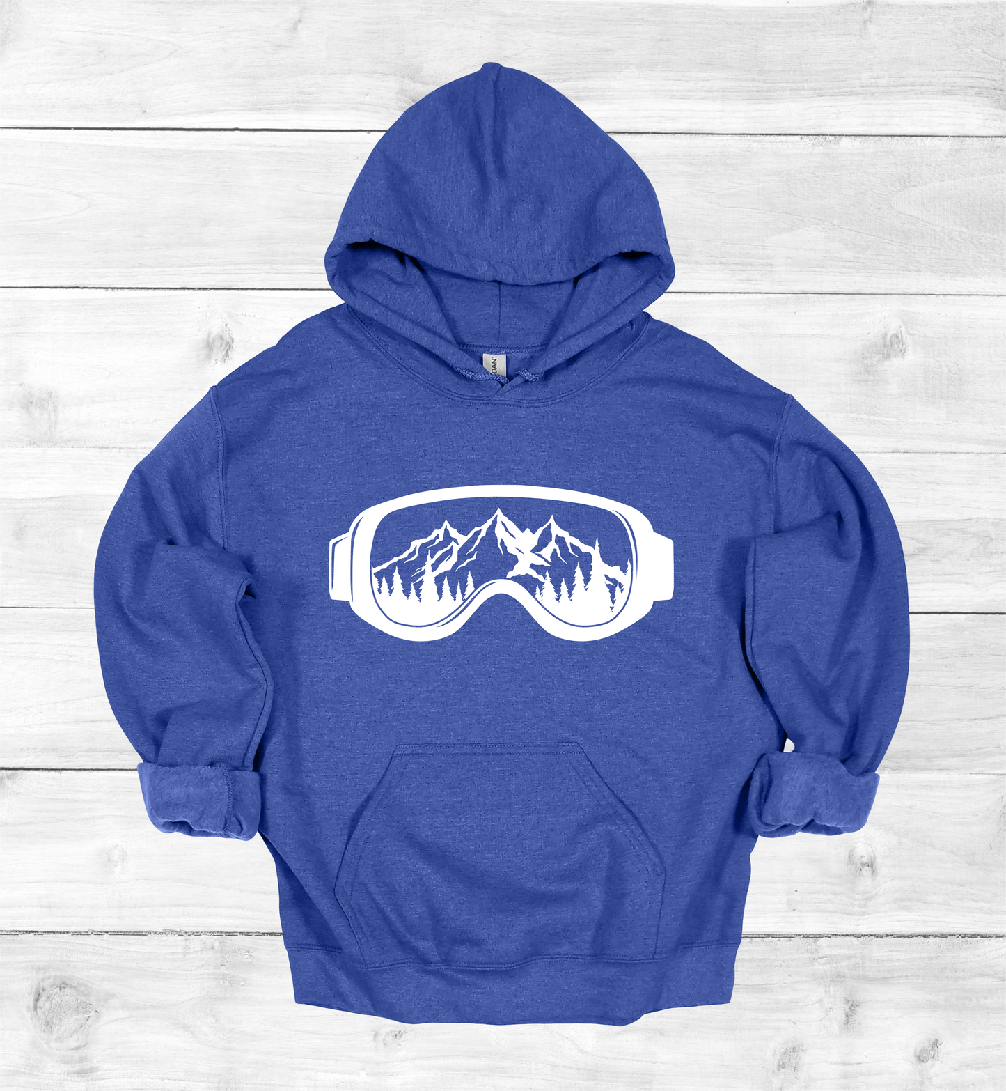 Snow Goggles Mountain Scene Hoodie