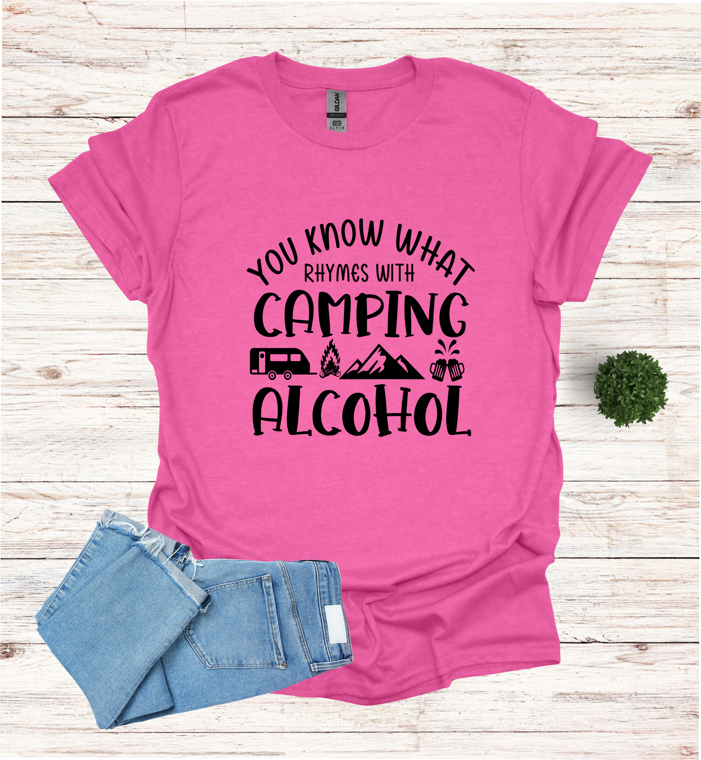 Camping Rhymes with Alcohol Shirt