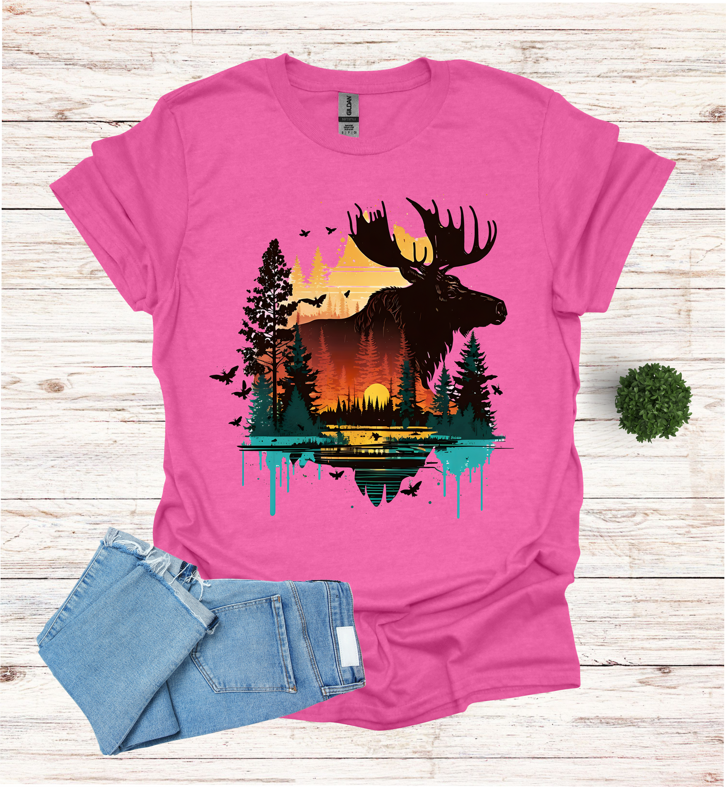 Colorful Moose T-Shirt