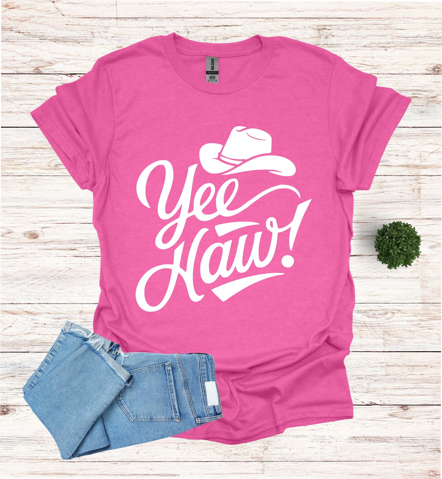 YEE HAW With A Cowboy Hat Shirt