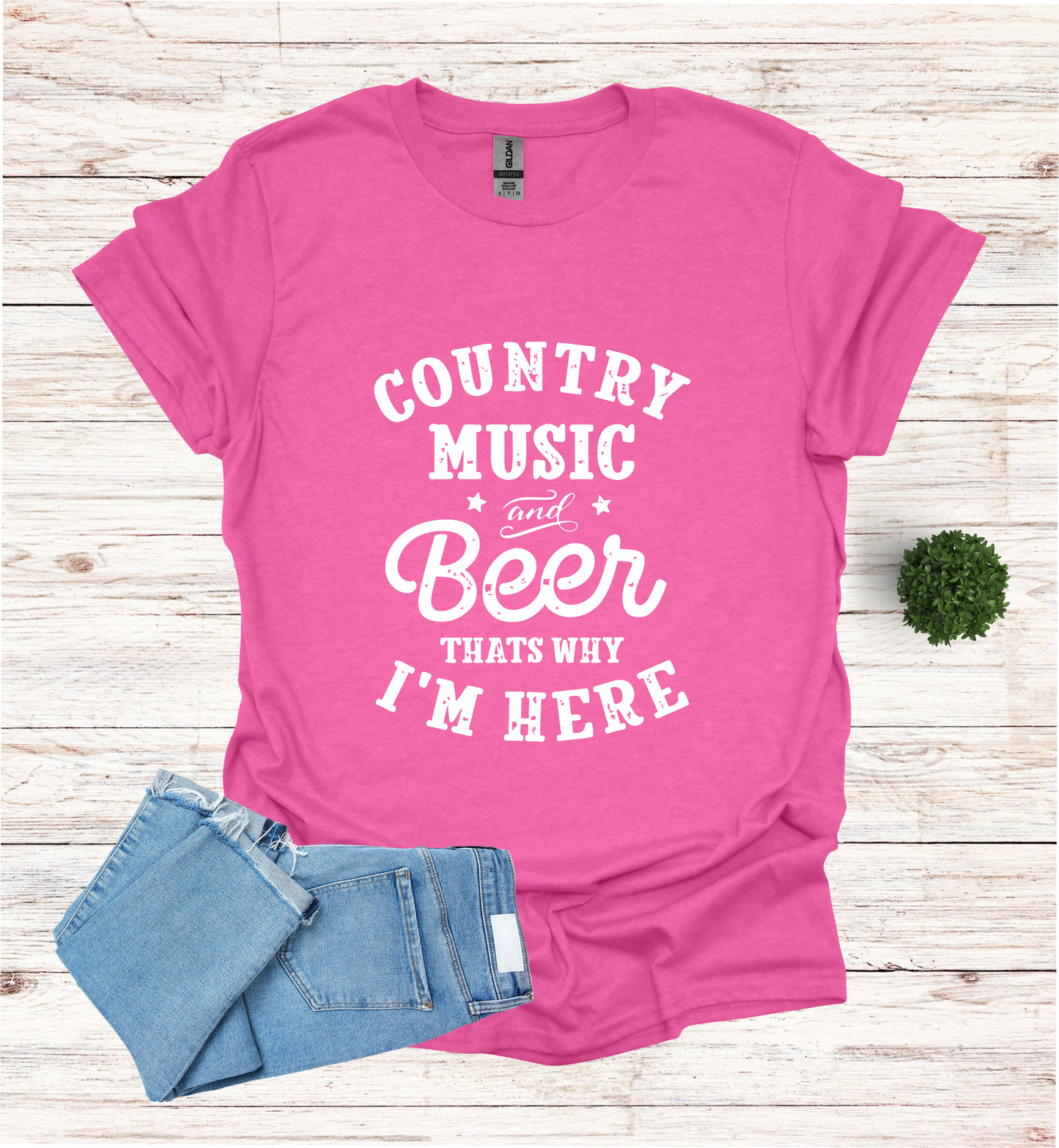 Country Music and Beer That's Why I'm Here T-Shirt