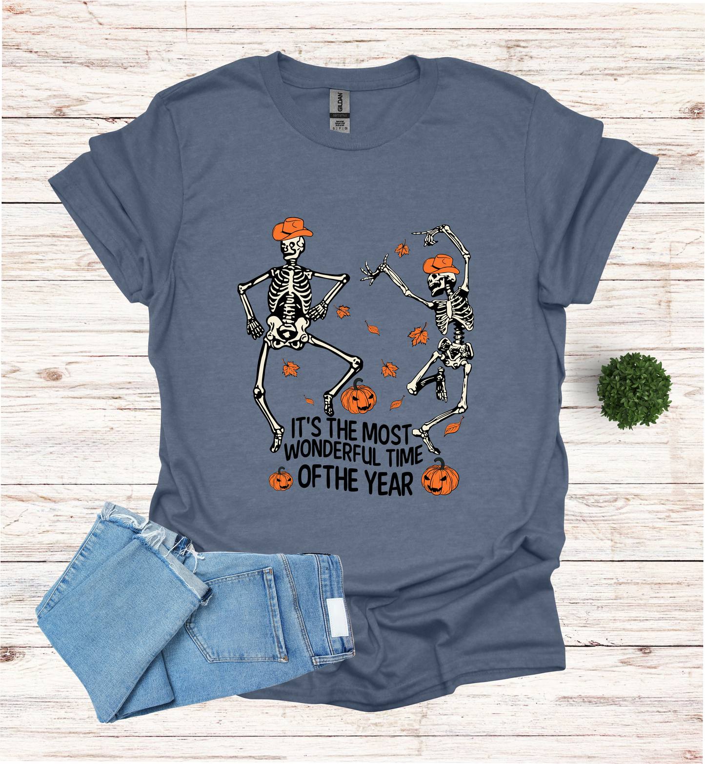Halloween Skeletons dancing most wonderful time of Year