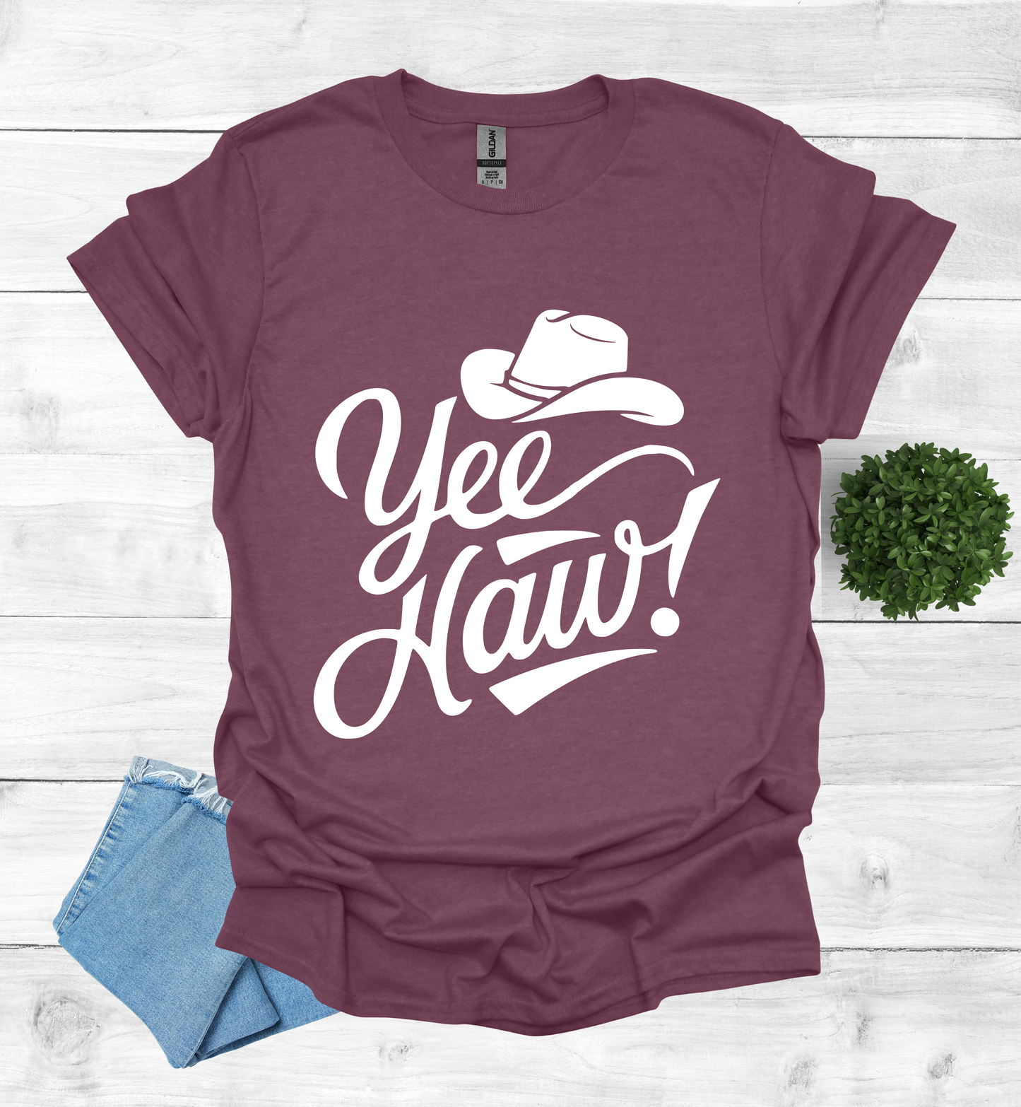 YEE HAW With A Cowboy Hat Shirt