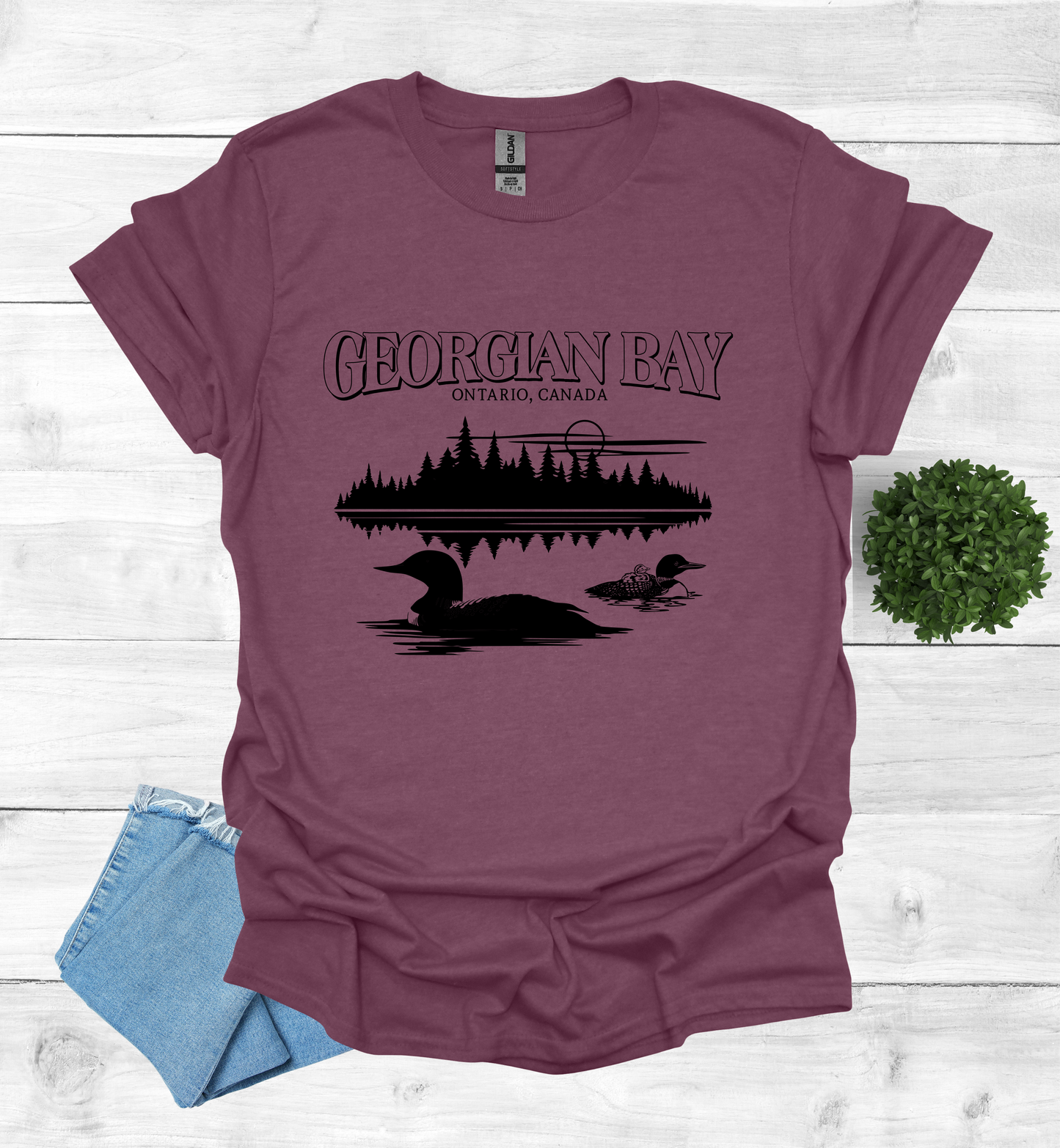 Georgian Bay with Loons T-Shirt