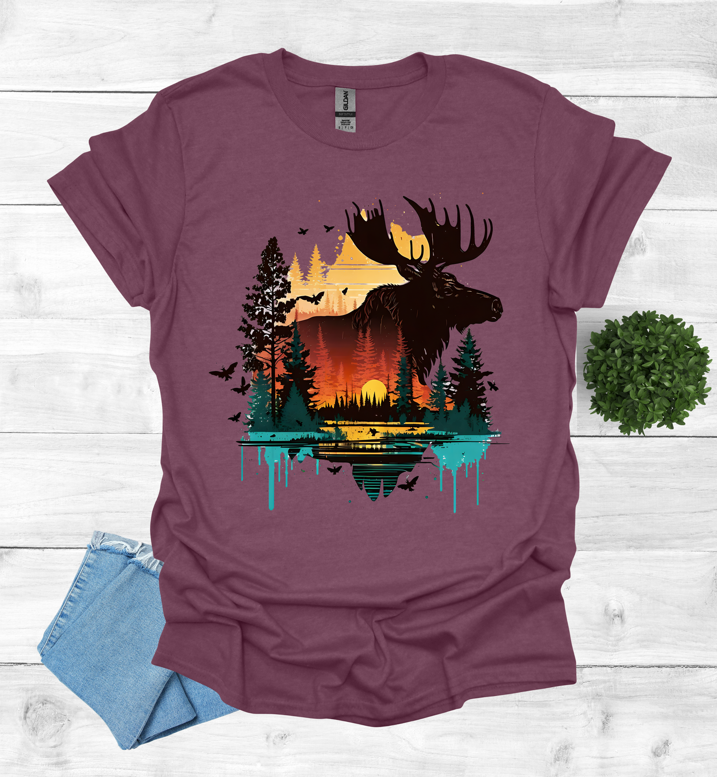 Colorful Moose T-Shirt