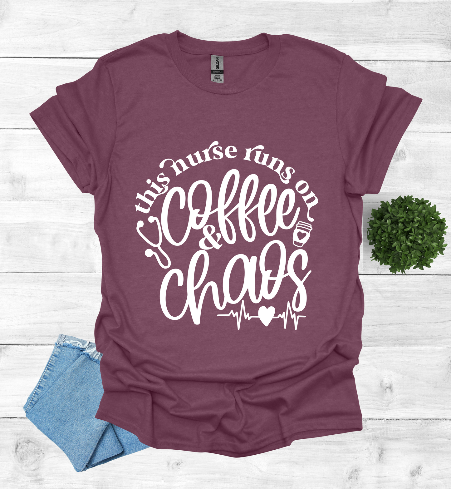 This Nurse Runs on Coffee and Chaos Shirt