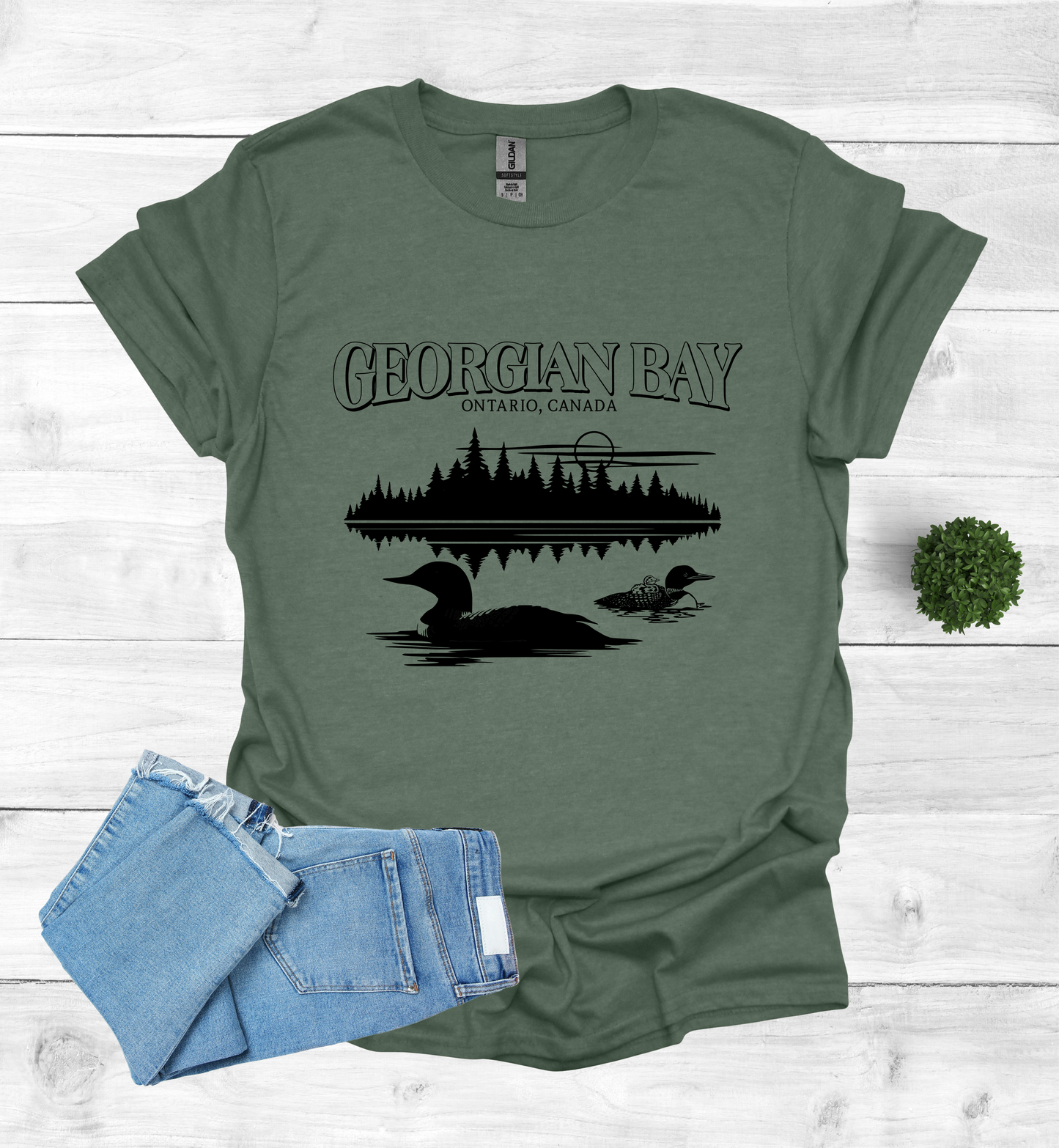 Georgian Bay with Loons T-Shirt