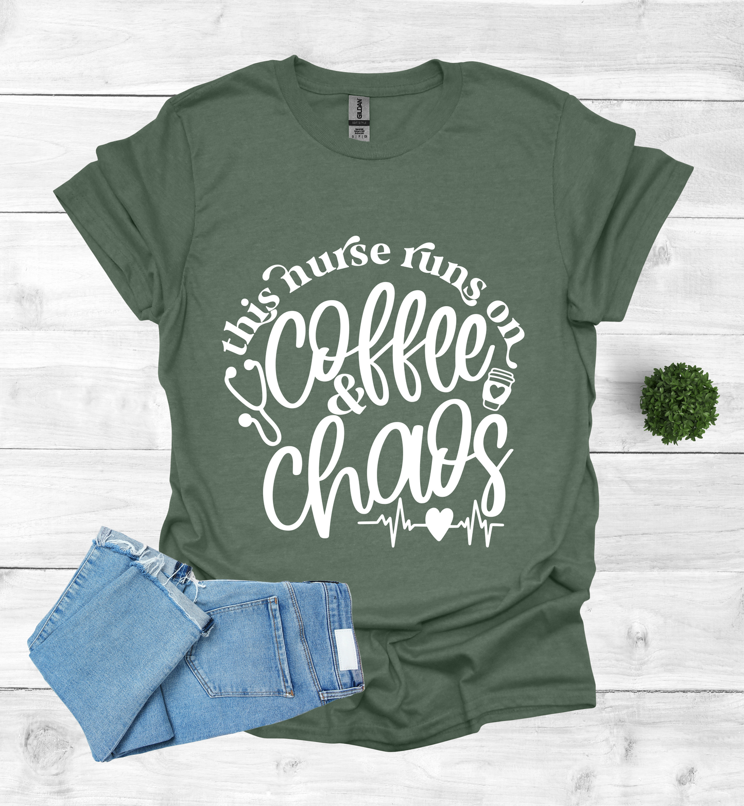 This Nurse Runs on Coffee and Chaos Shirt