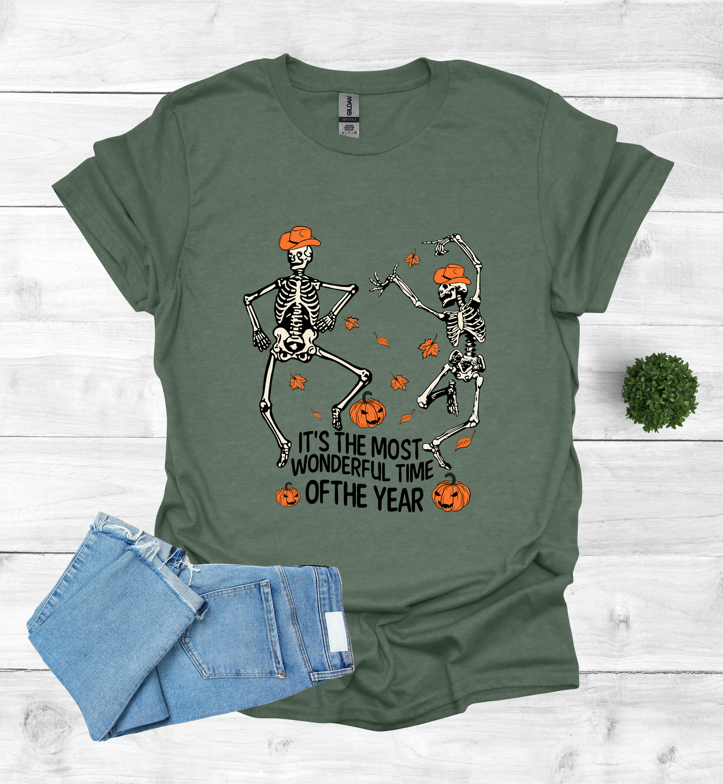 Halloween Skeletons dancing most wonderful time of Year