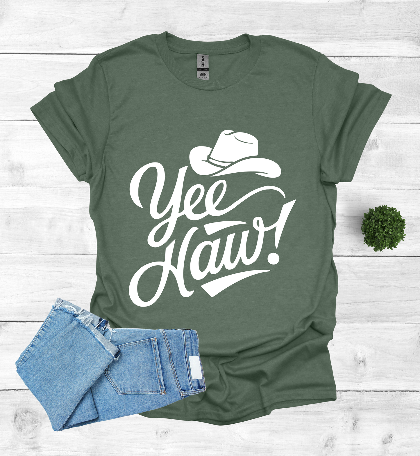 YEE HAW With A Cowboy Hat Shirt