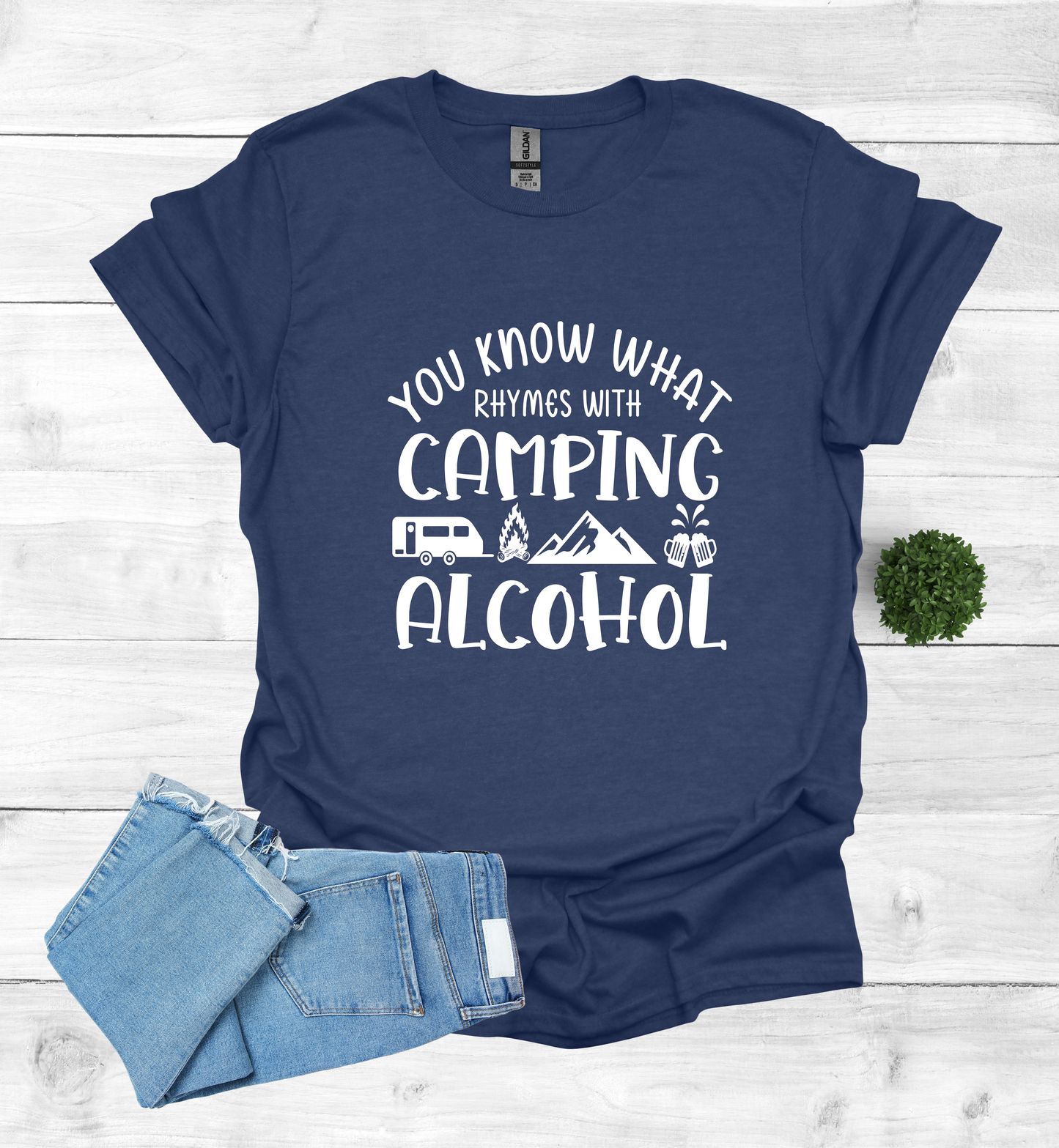 Camping Rhymes with Alcohol Shirt