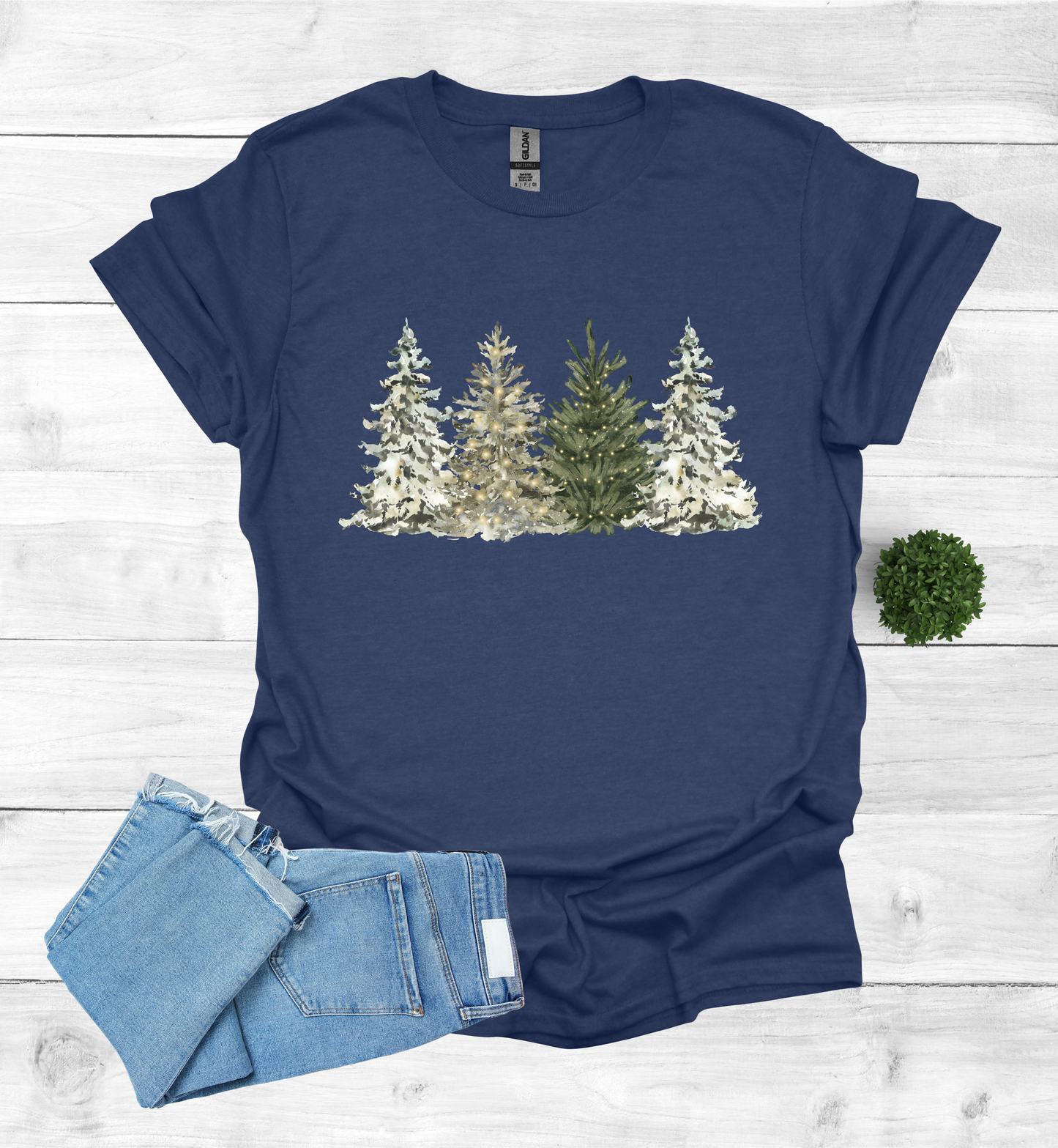 Water Color Christmas Trees T-Shirt1