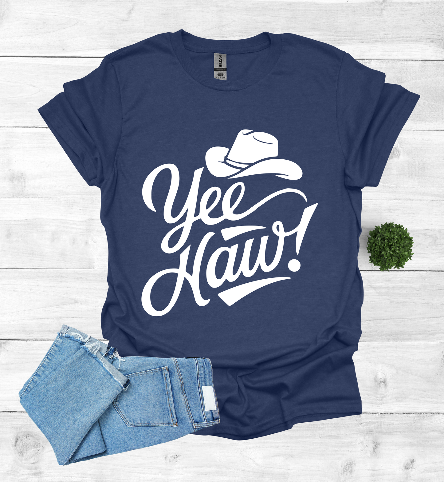 YEE HAW With A Cowboy Hat Shirt