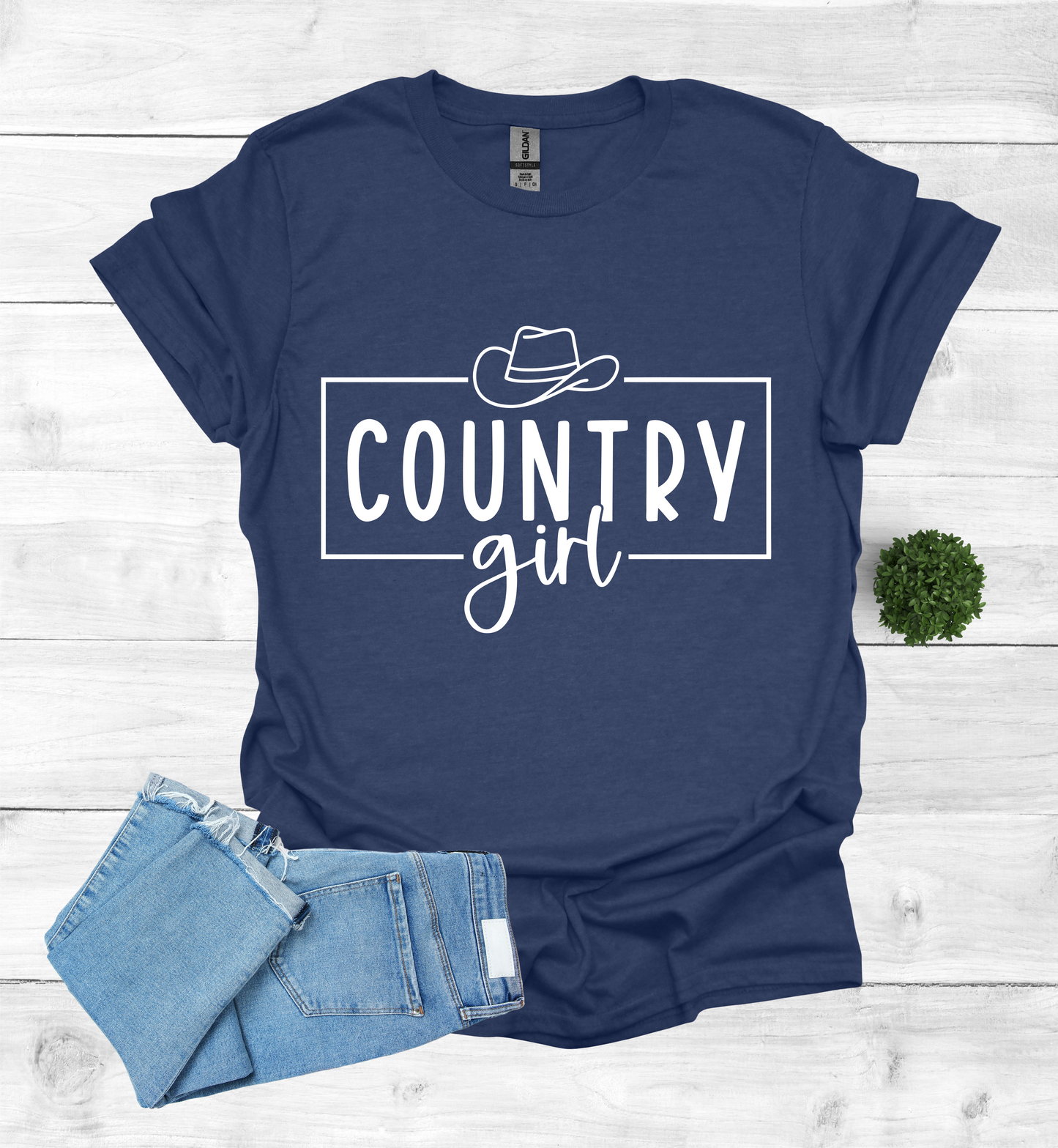 Country Girl saying with Cowboy Hat