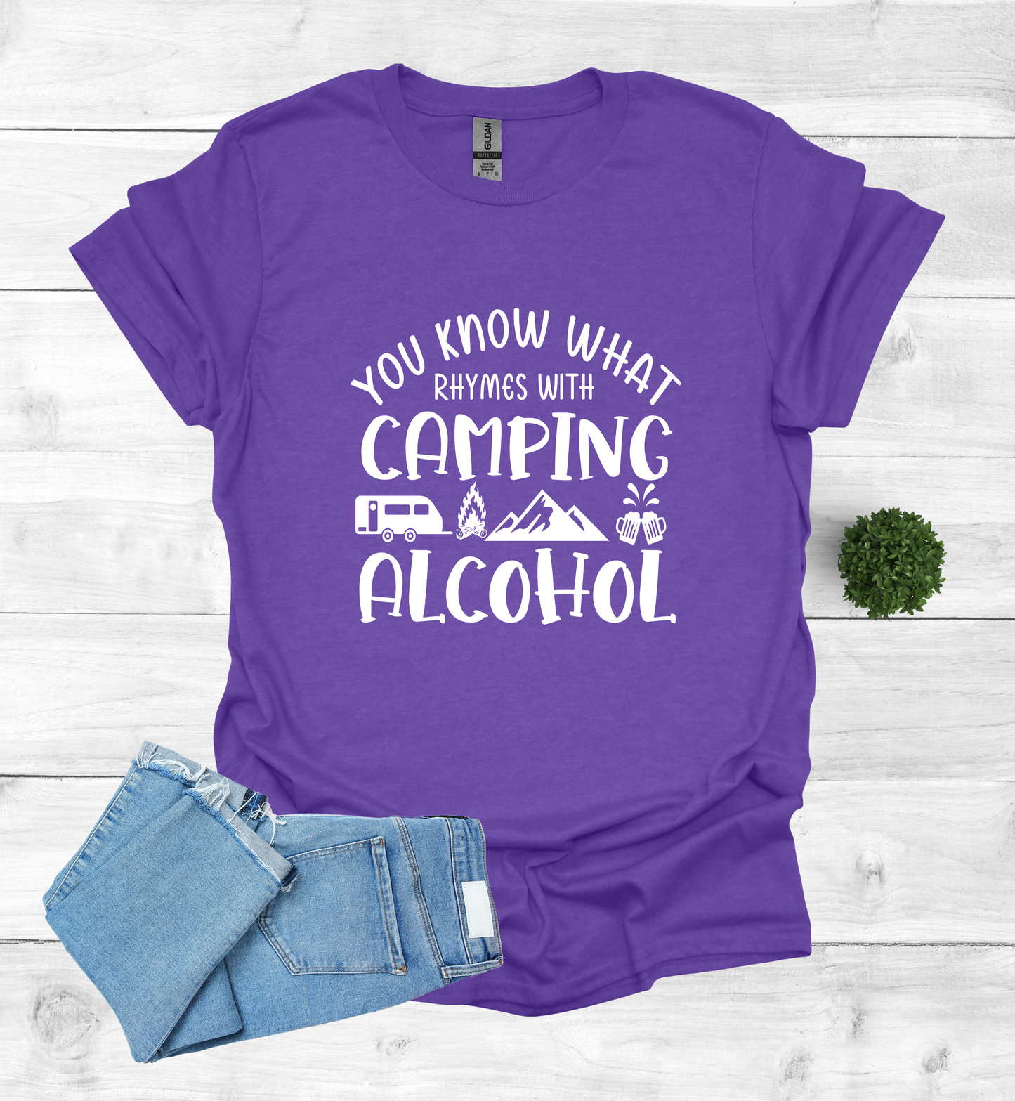 Camping Rhymes with Alcohol Shirt