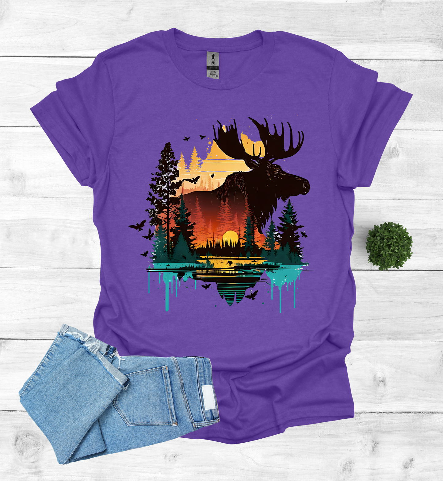 Colorful Moose T-Shirt