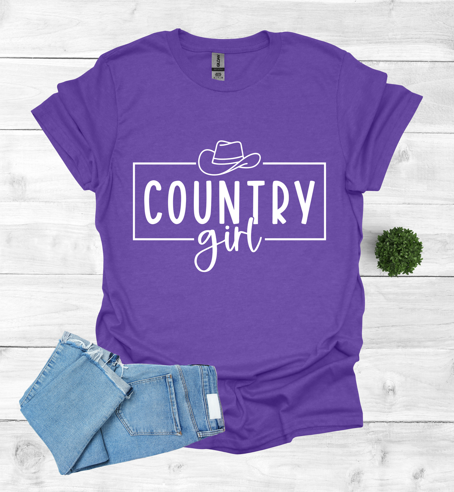 Country Girl saying with Cowboy Hat