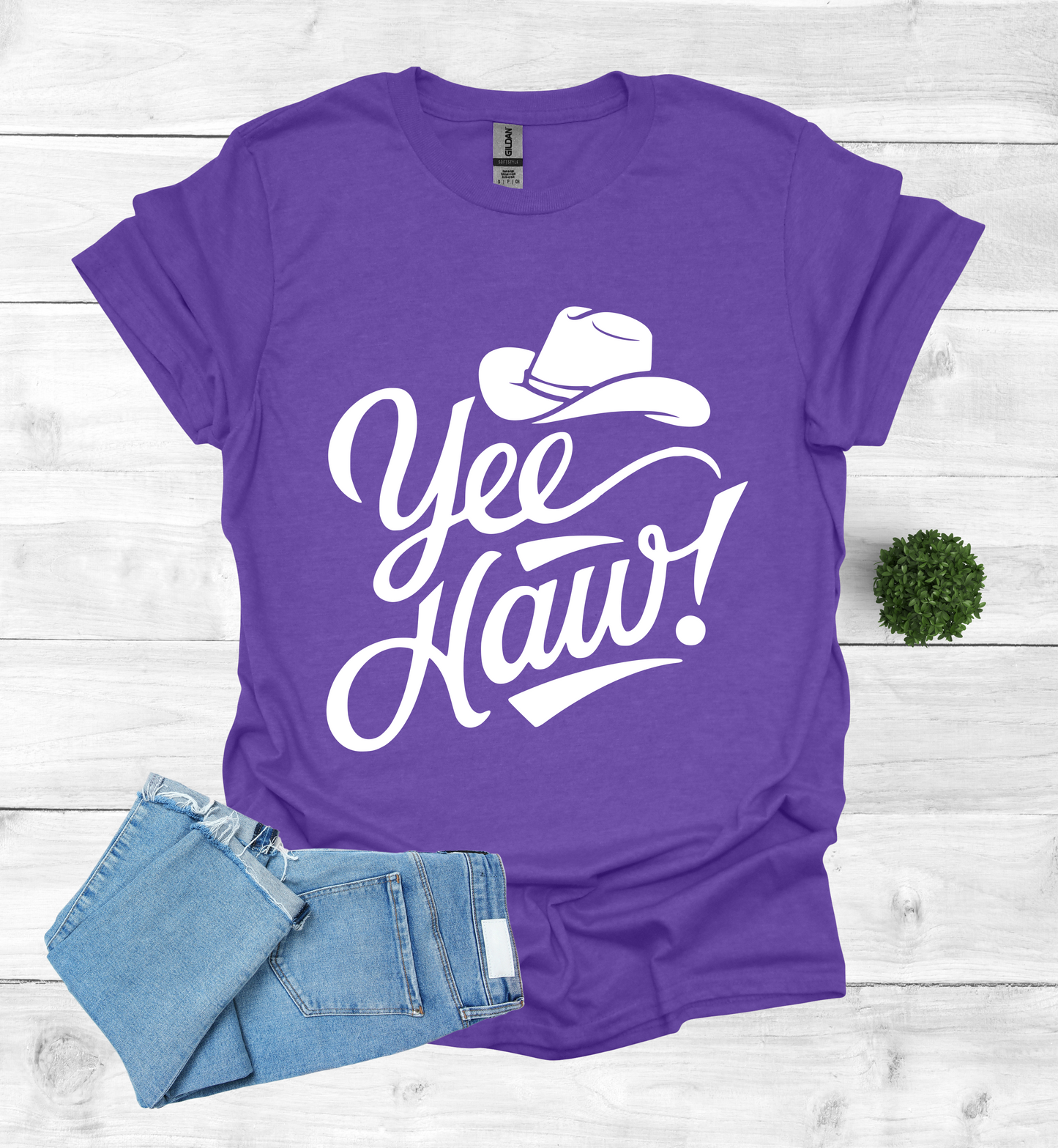 YEE HAW With A Cowboy Hat Shirt