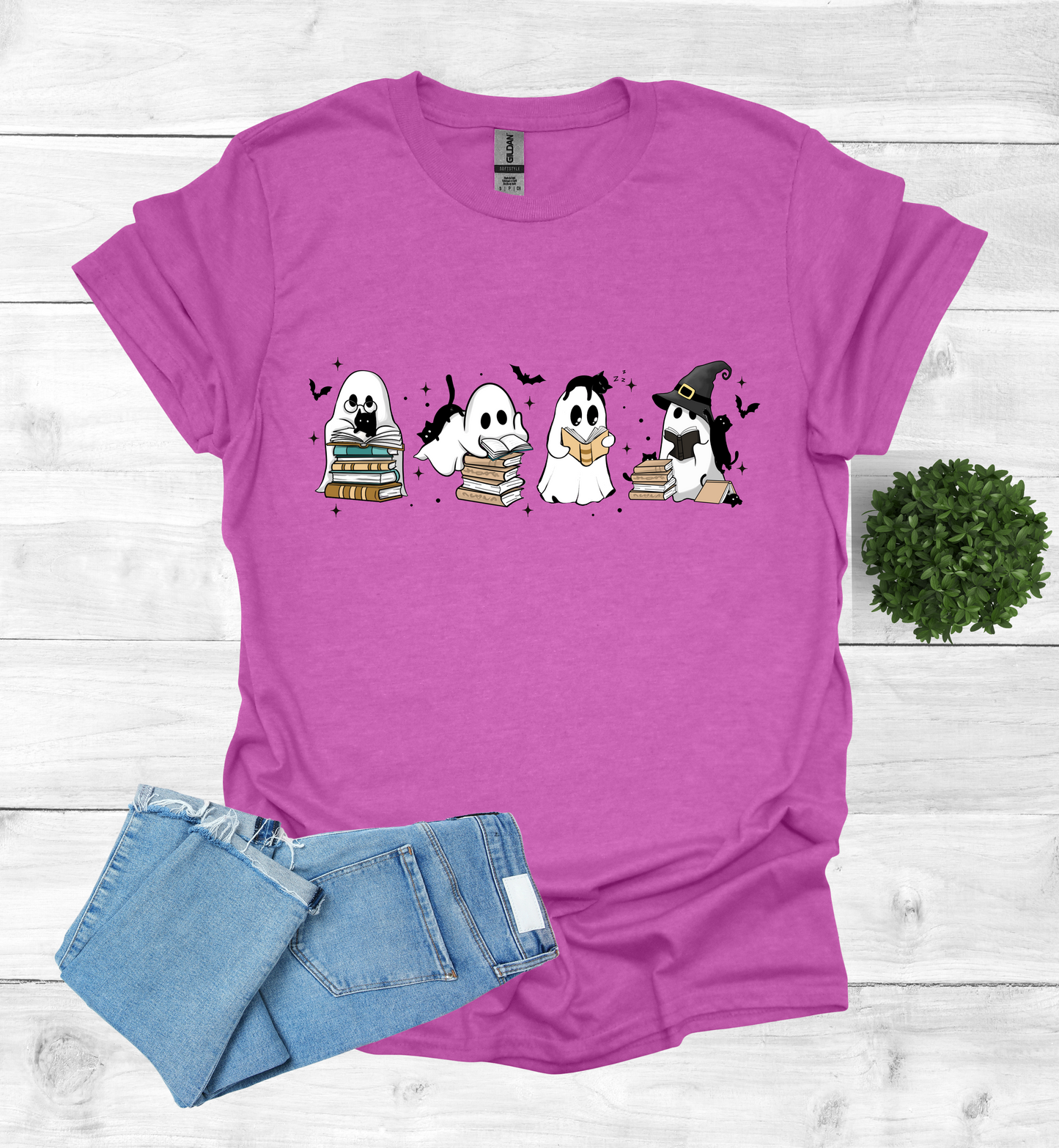 Ghost Reading Books Shirt