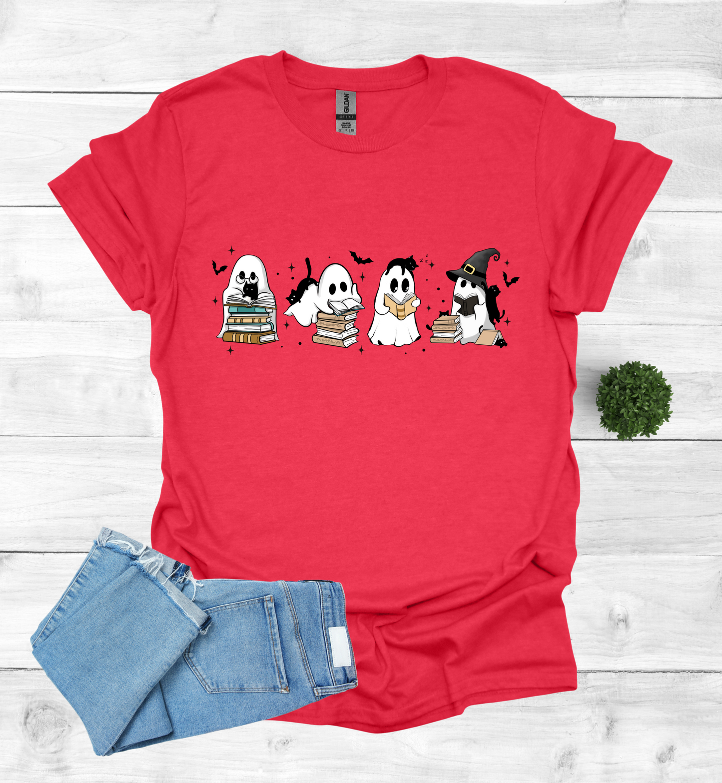 Ghost Reading Books Shirt