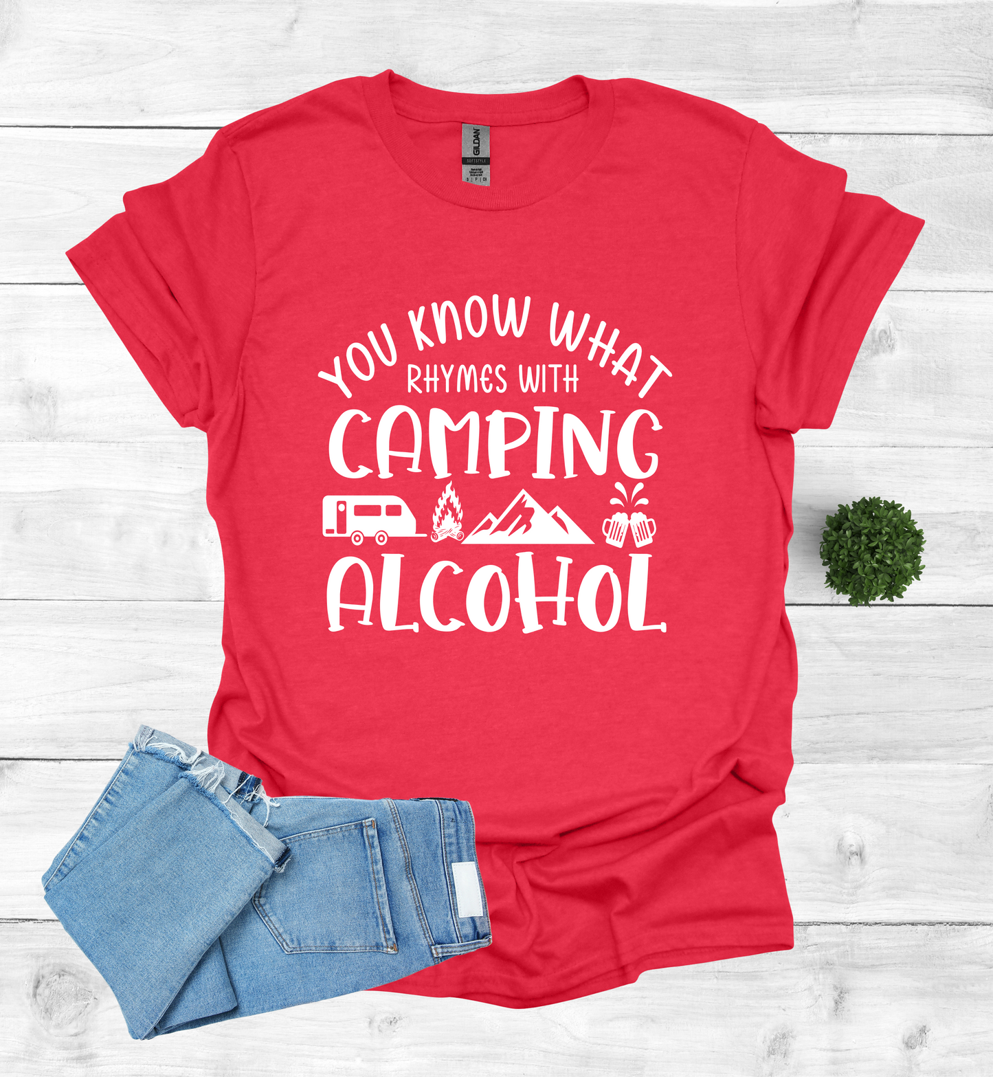 Camping Rhymes with Alcohol Shirt