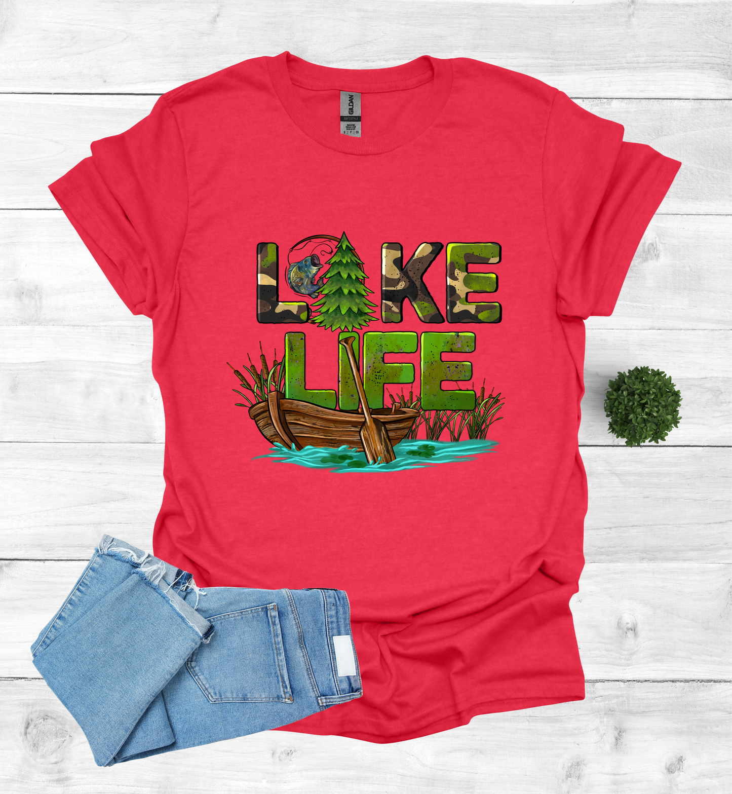 Lake Life with boat and paddle Shirt