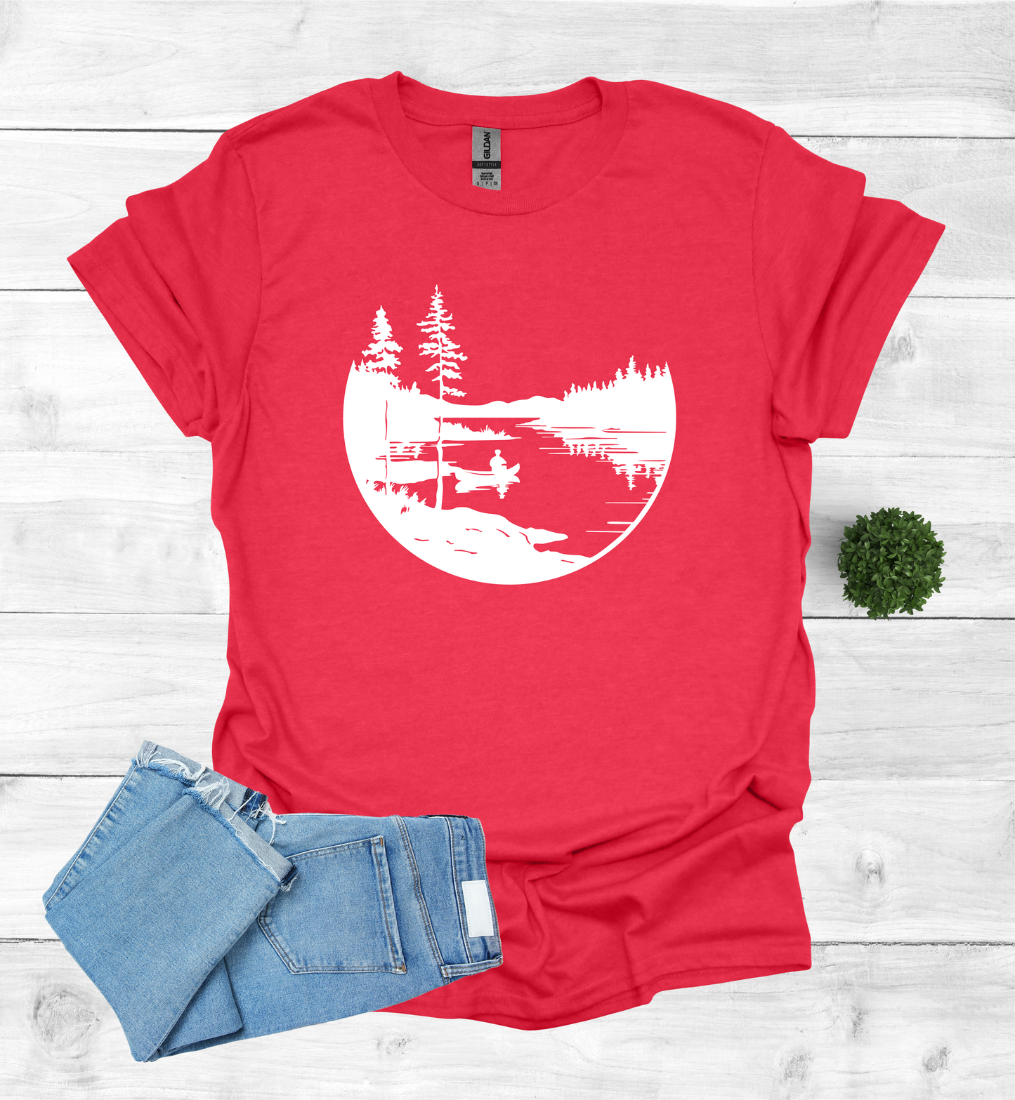 Canoeing Scene in the Wilderness