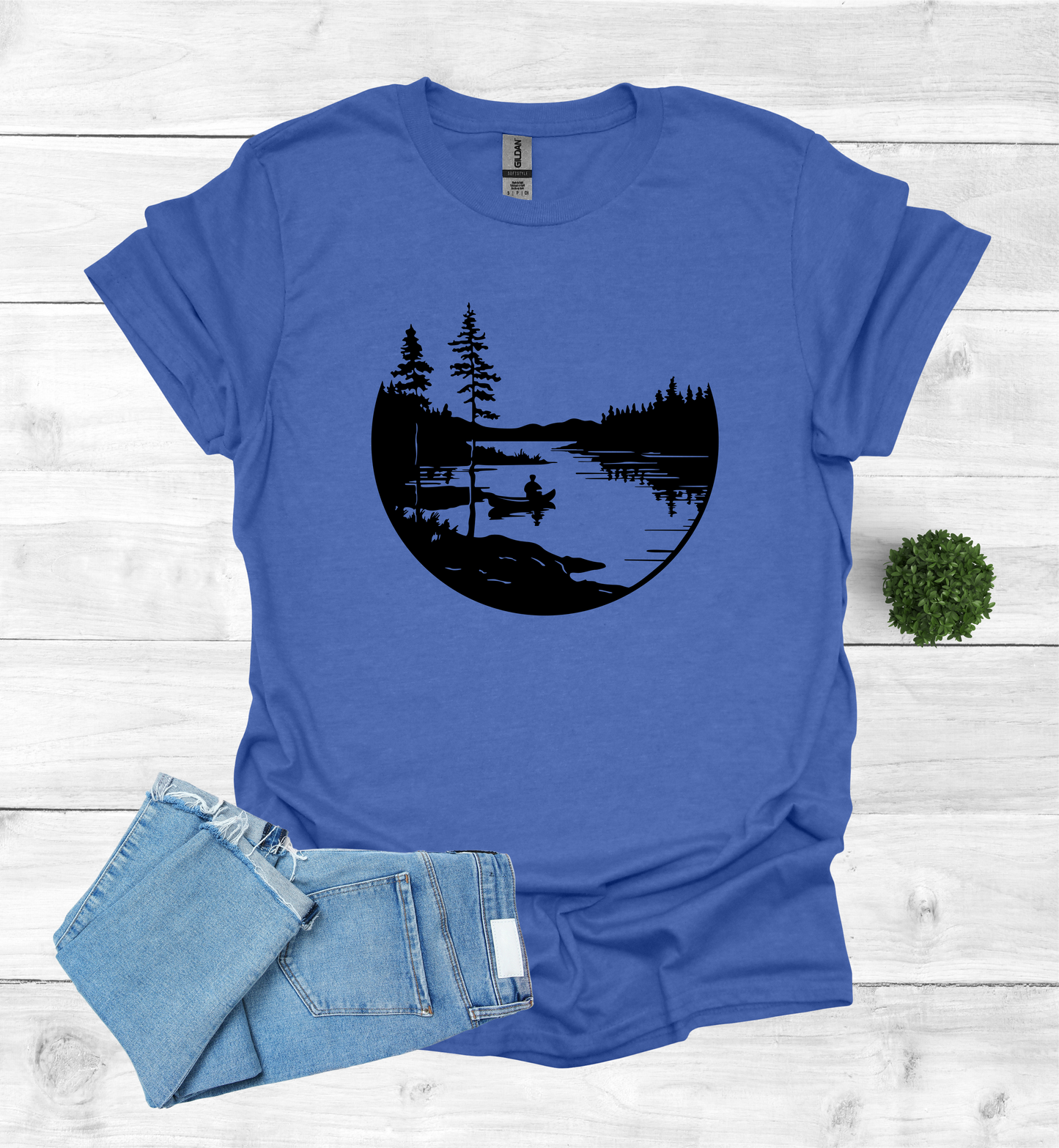 Canoeing Scene in the Wilderness