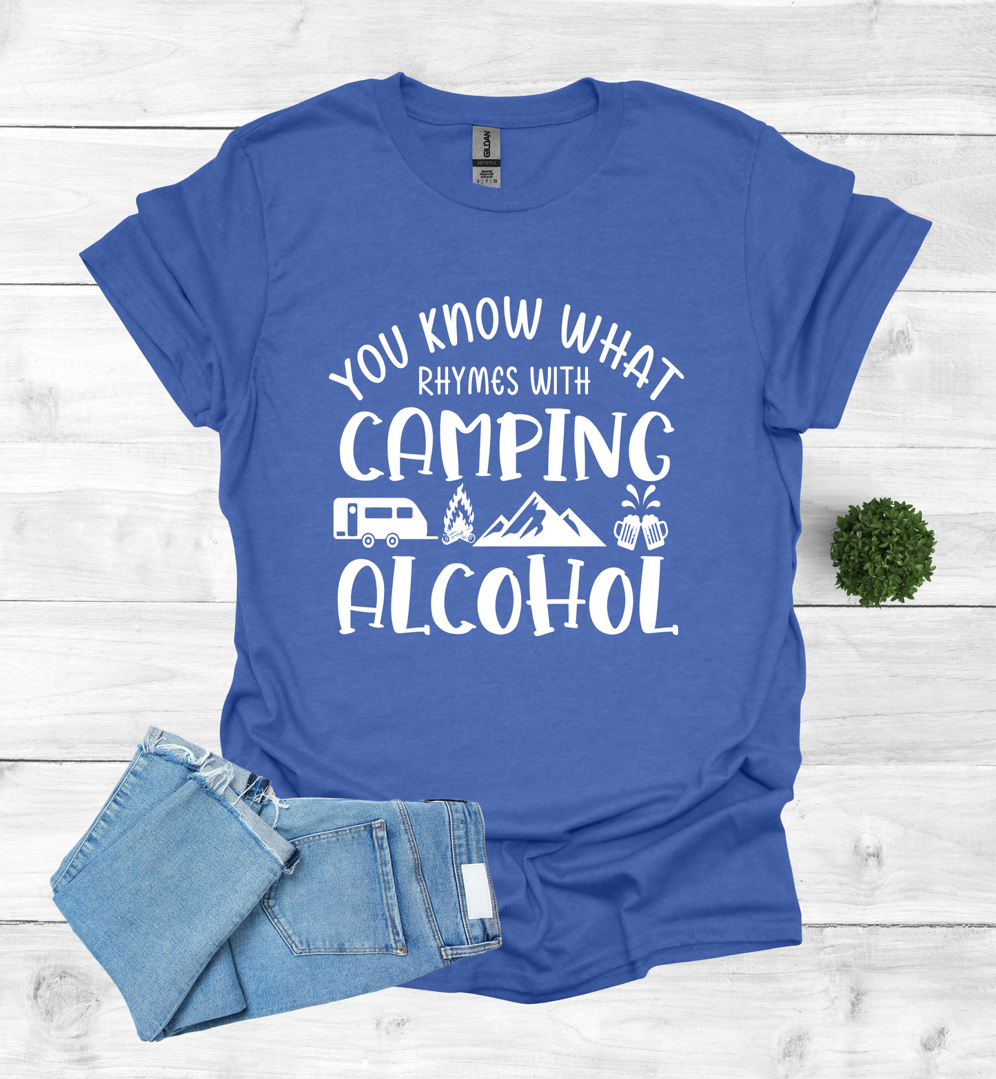 Camping Rhymes with Alcohol Shirt