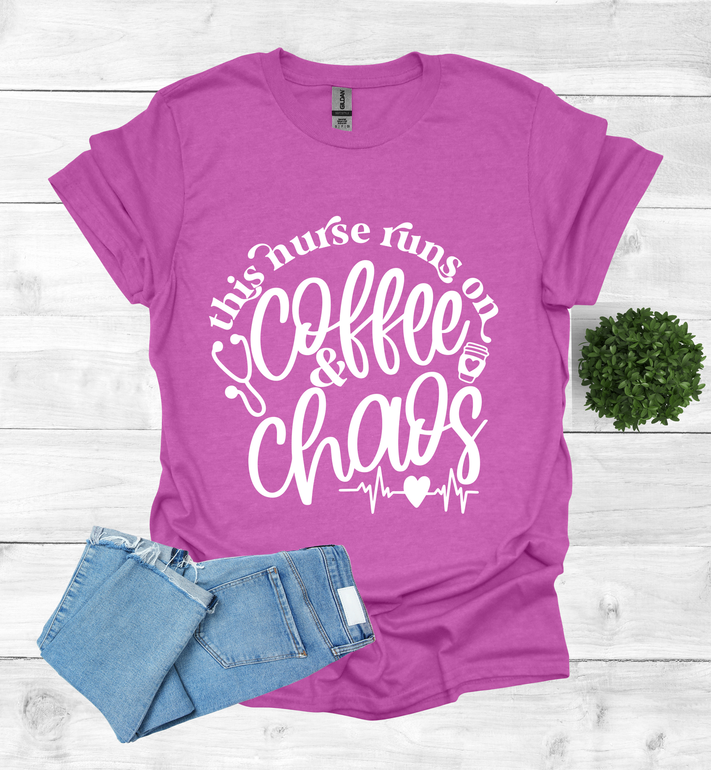 This Nurse Runs on Coffee and Chaos Shirt