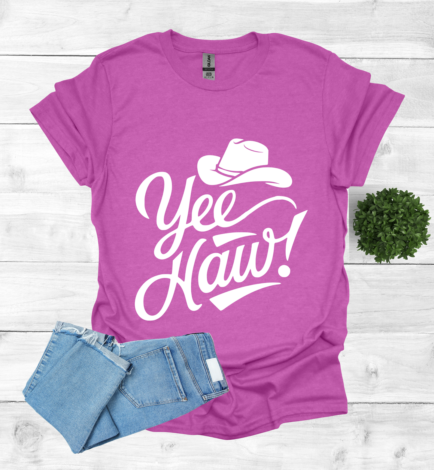 YEE HAW With A Cowboy Hat Shirt