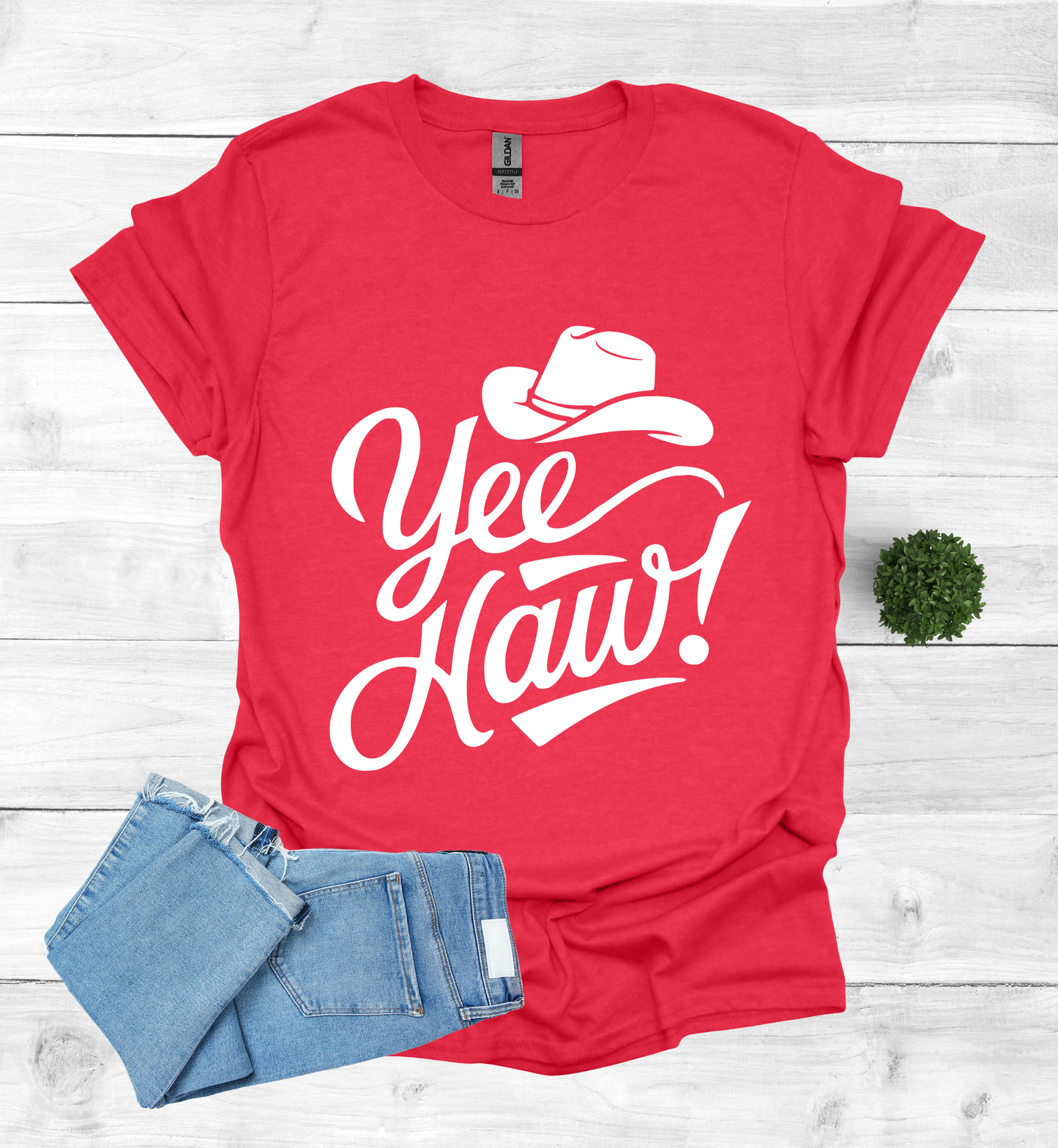 YEE HAW With A Cowboy Hat Shirt