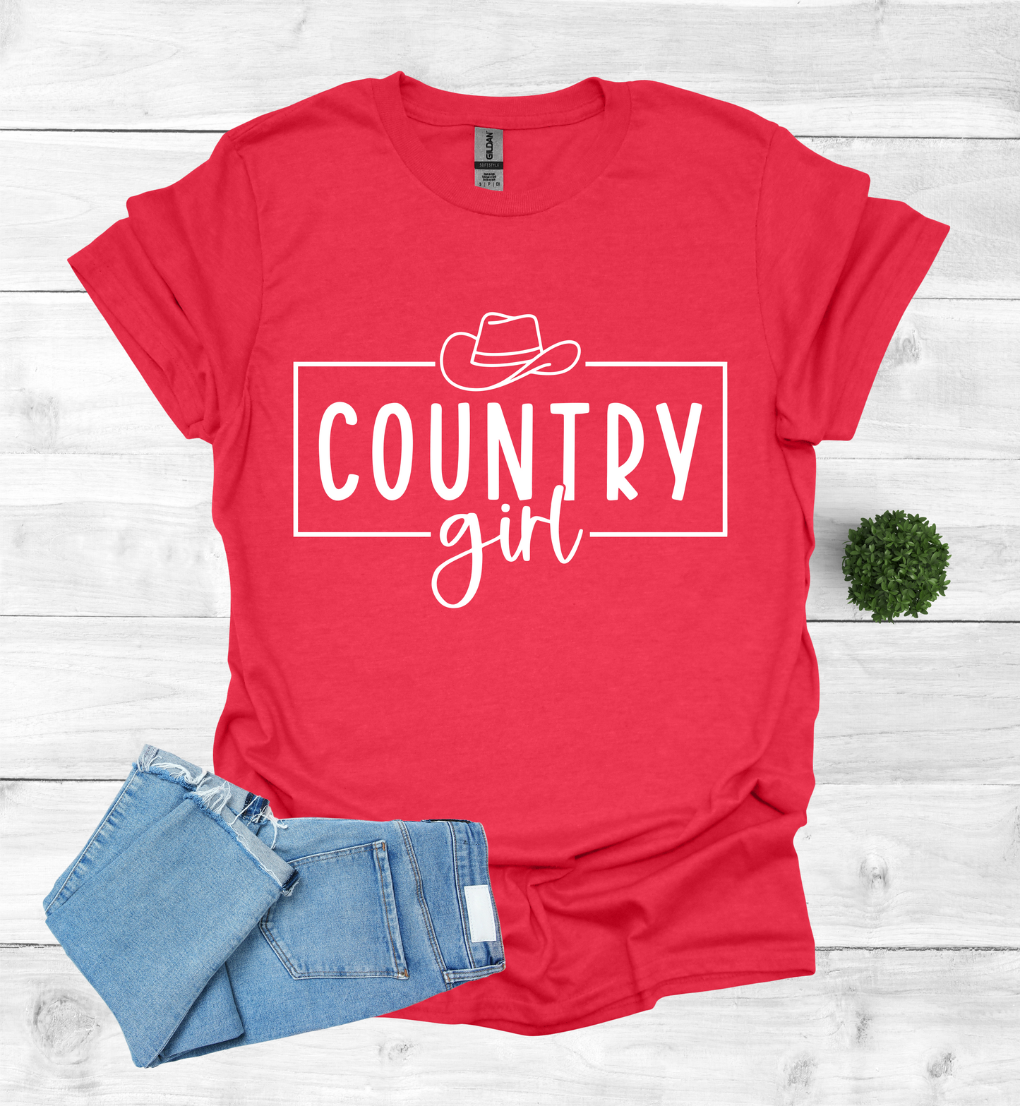 Country Girl saying with Cowboy Hat