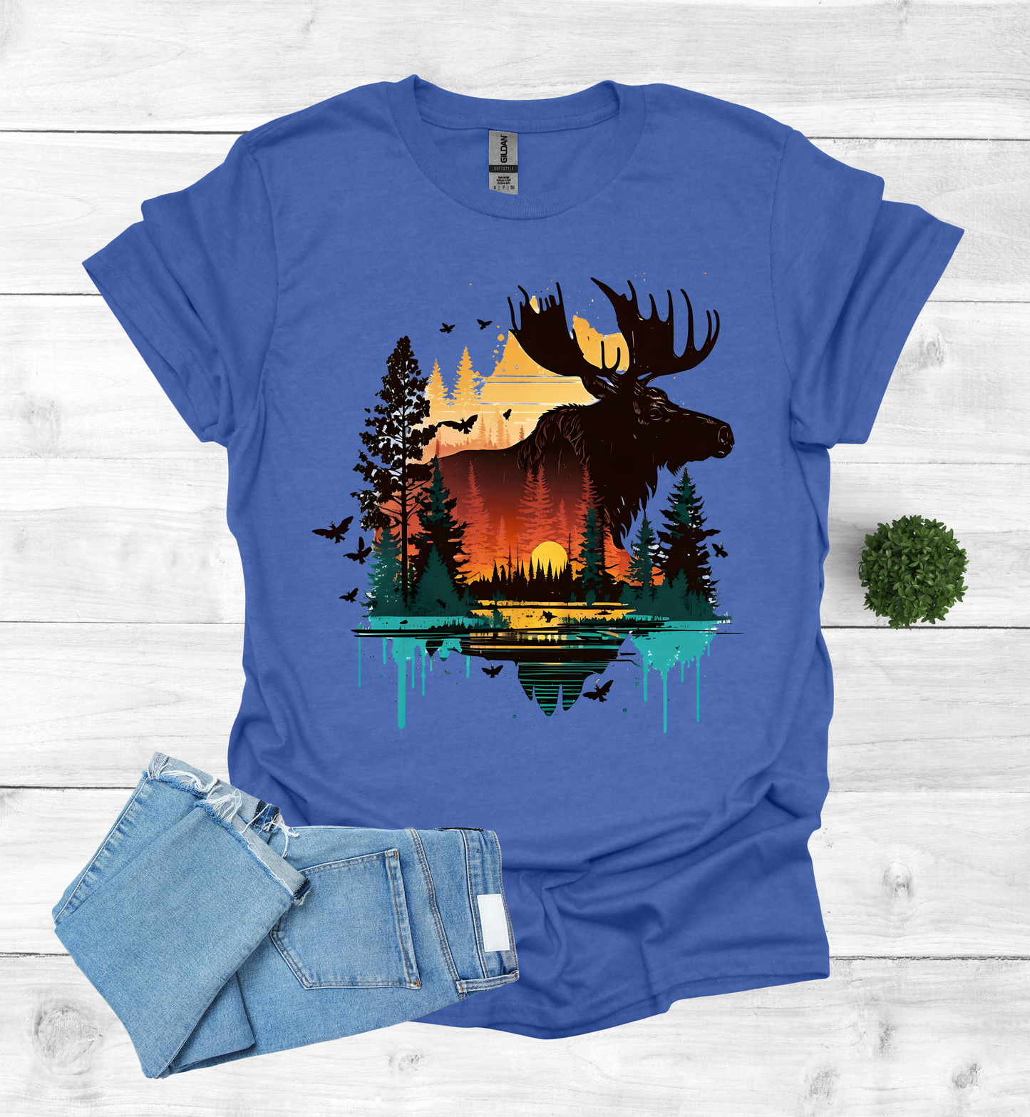 Colorful Moose T-Shirt