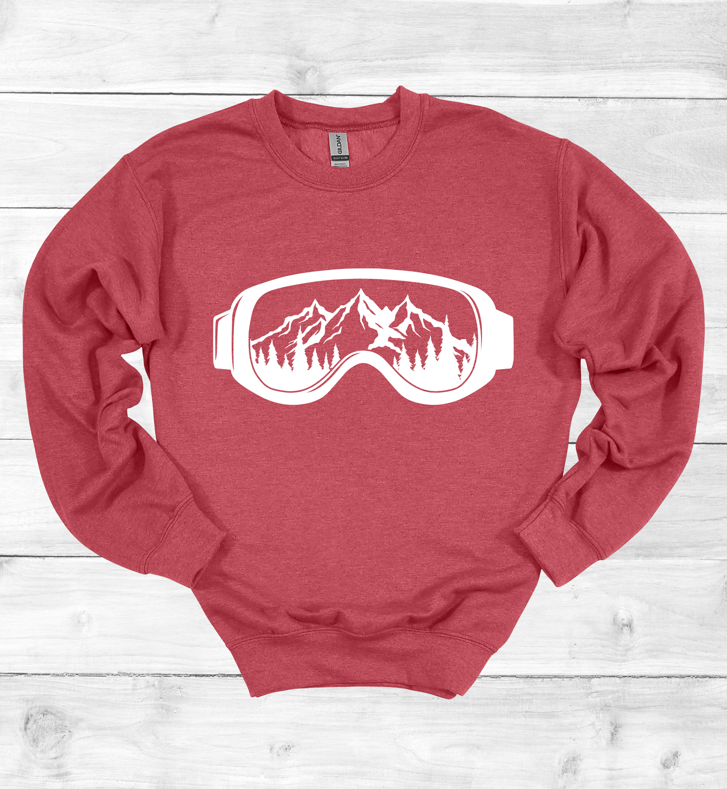 Snow Goggles Mountain Scene Sweatshirt