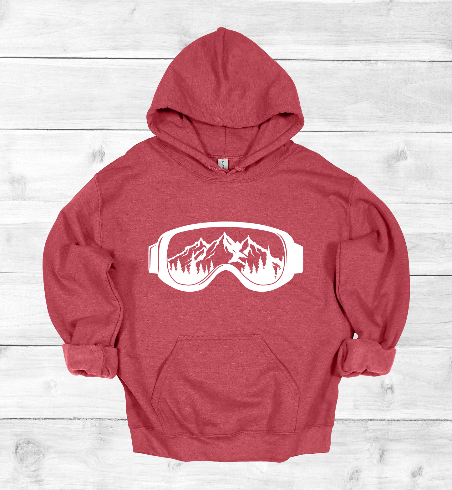 Snow Goggles Mountain Scene Hoodie