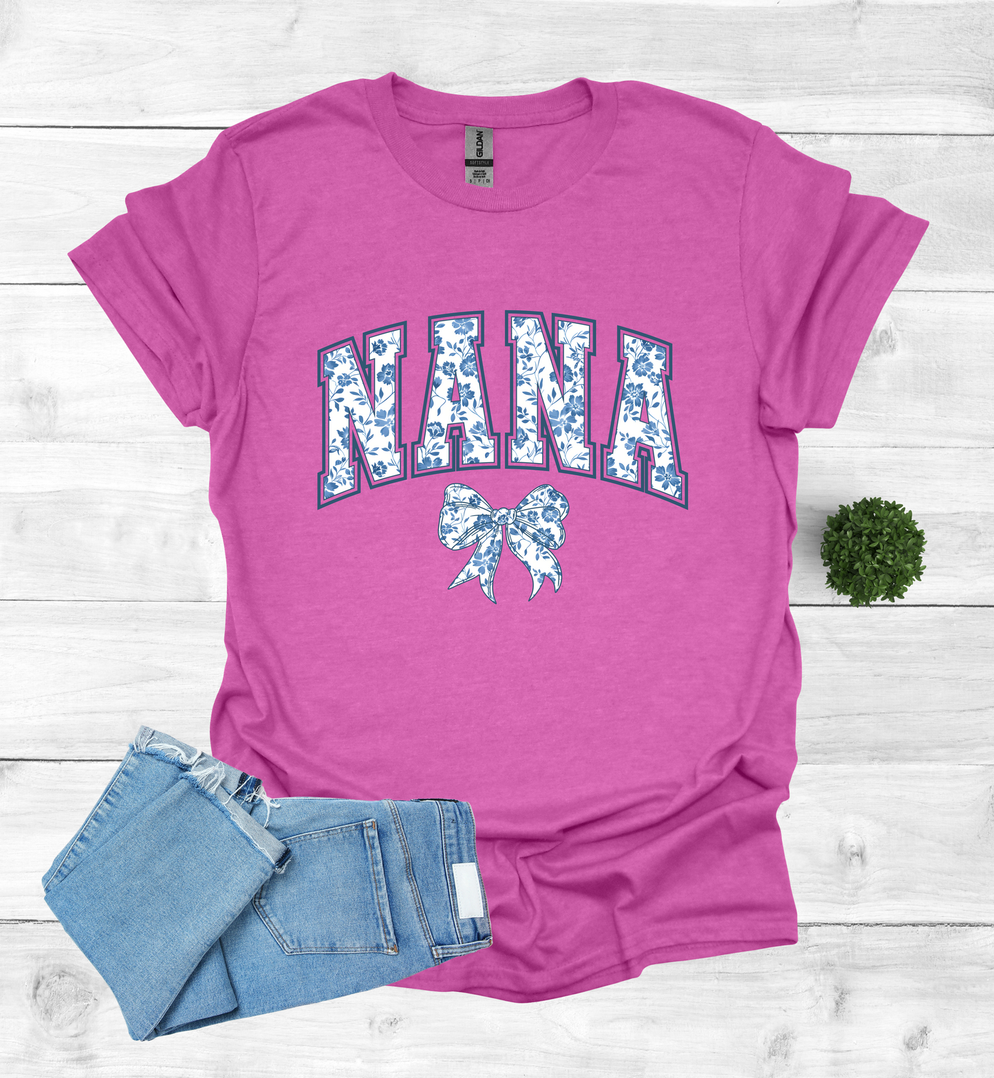 Nana Chinoiserie Blue Coquette T-Shirt